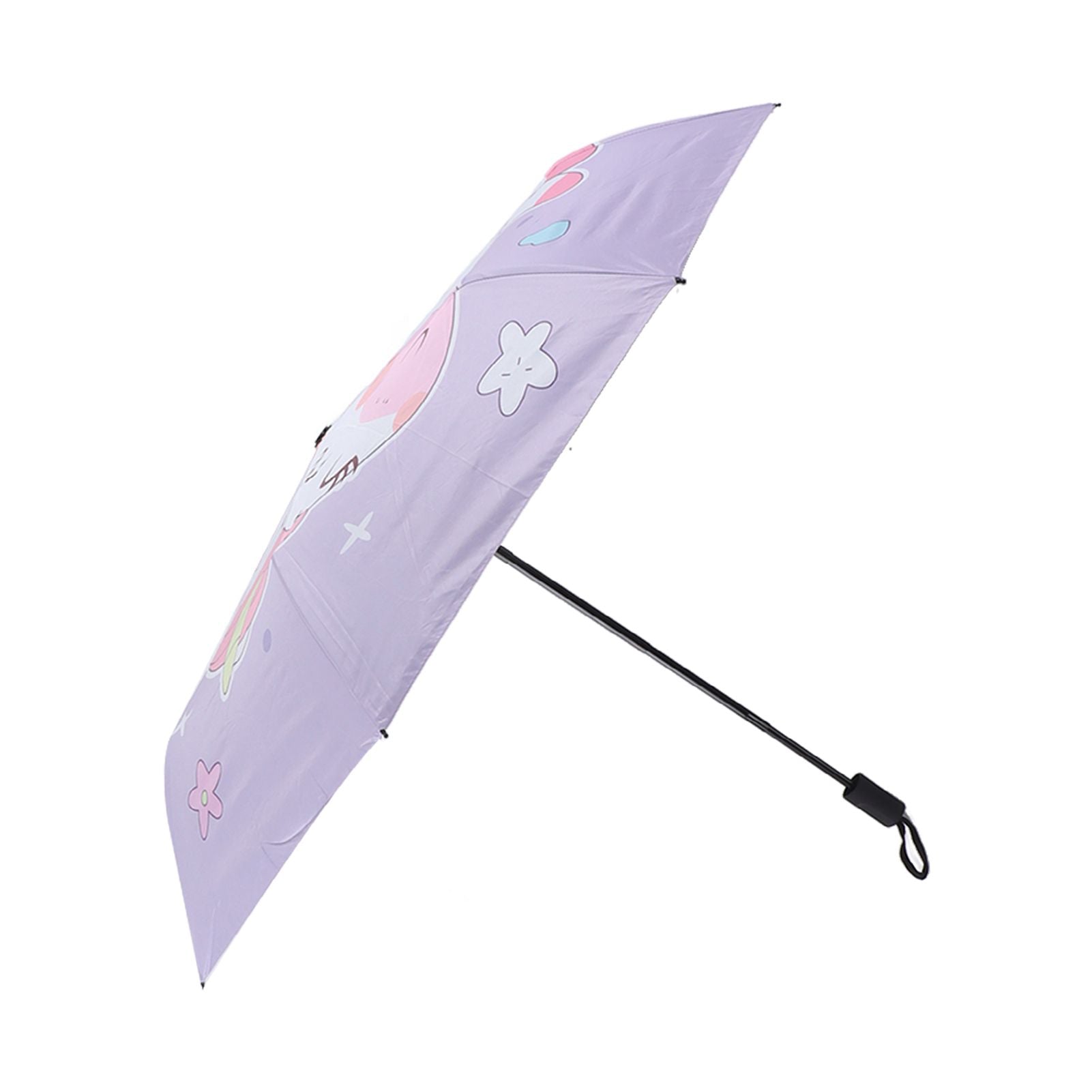 Children Umbrella 3 Fold Reflective Edge Cartoon Portable Kids Sun Rain Umbrella for Boys Girls