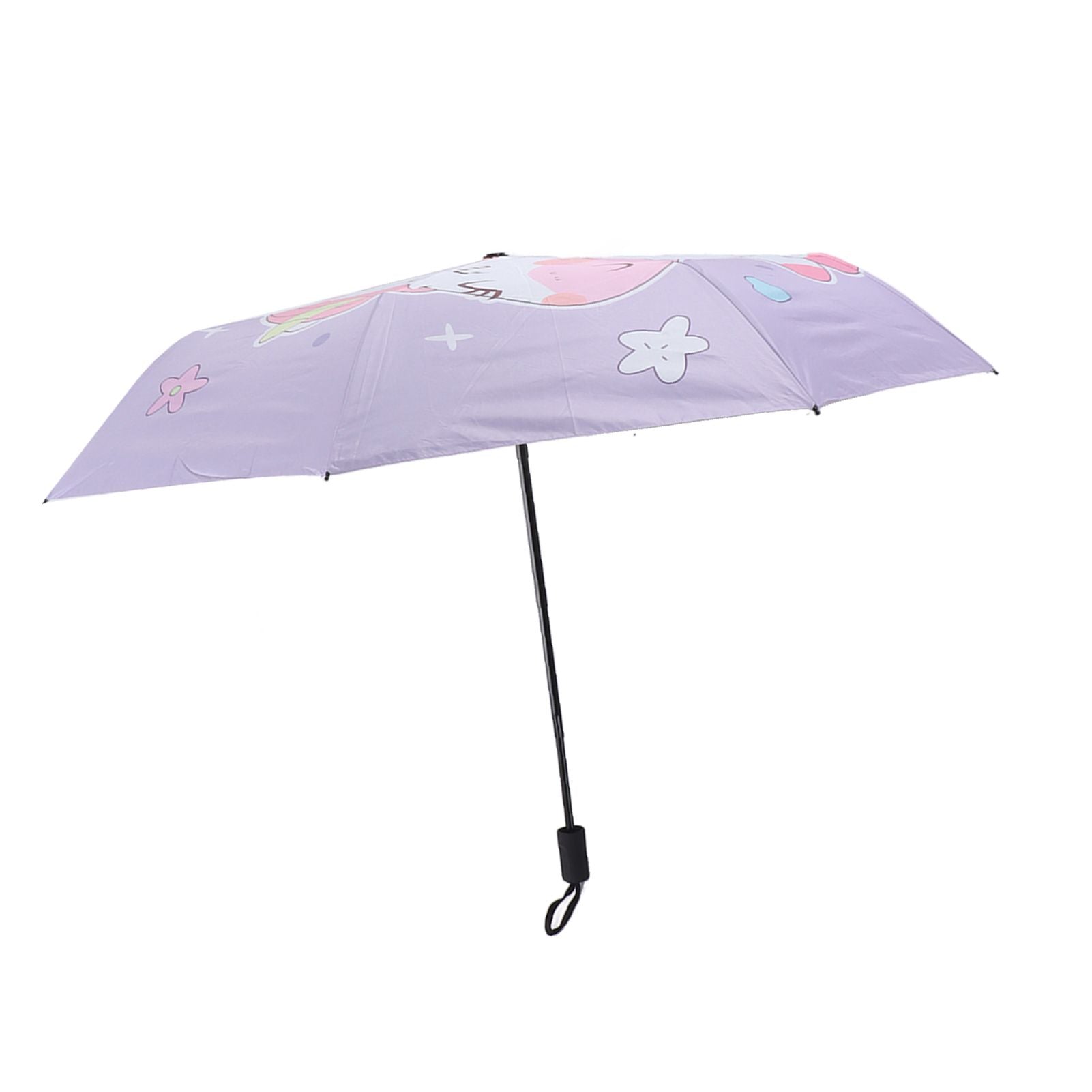 Children Umbrella 3 Fold Reflective Edge Cartoon Portable Kids Sun Rain Umbrella for Boys Girls