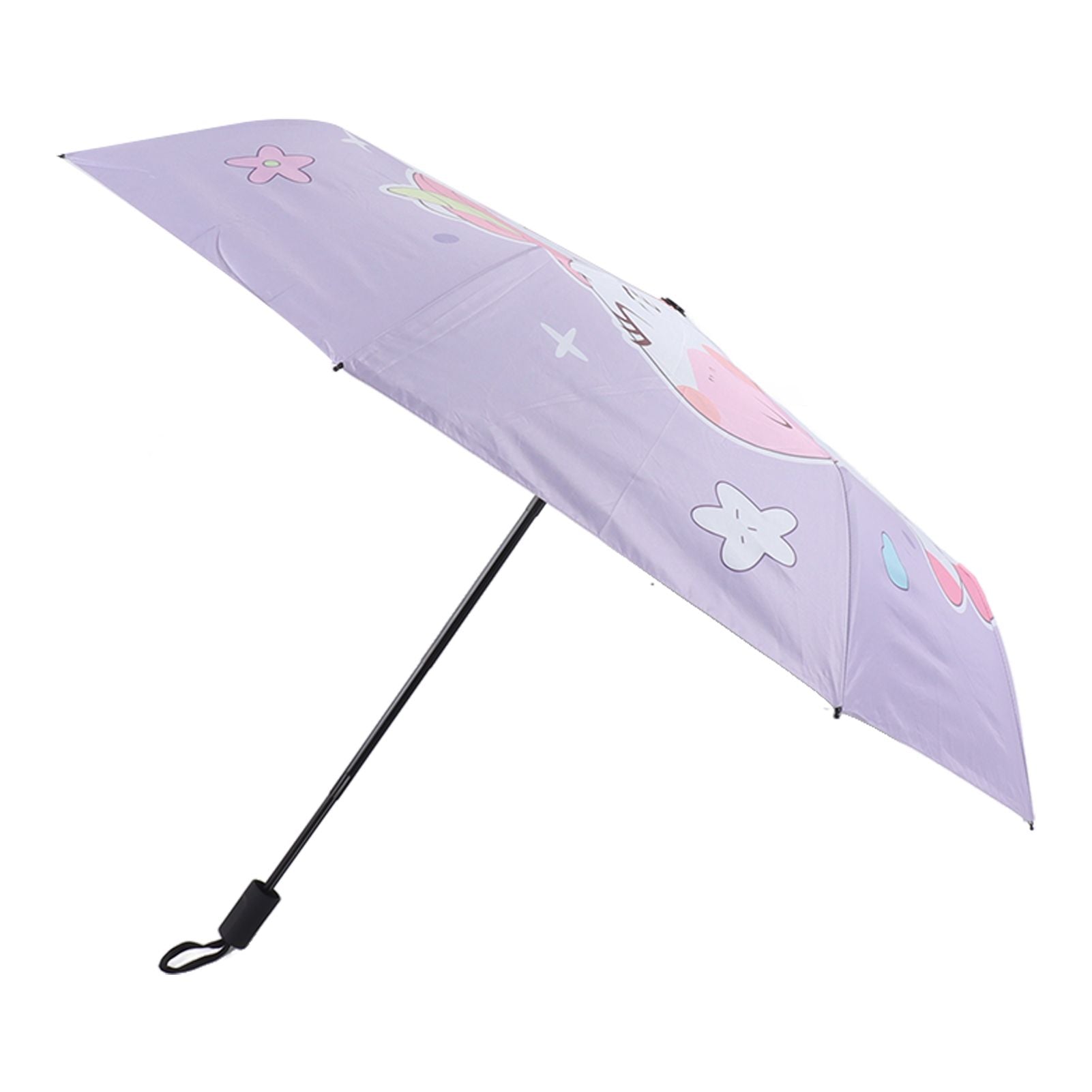 Children Umbrella 3 Fold Reflective Edge Cartoon Portable Kids Sun Rain Umbrella for Boys Girls