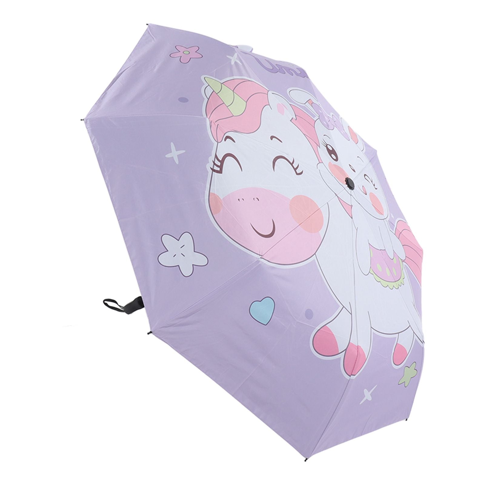 Children Umbrella 3 Fold Reflective Edge Cartoon Portable Kids Sun Rain Umbrella for Boys Girls