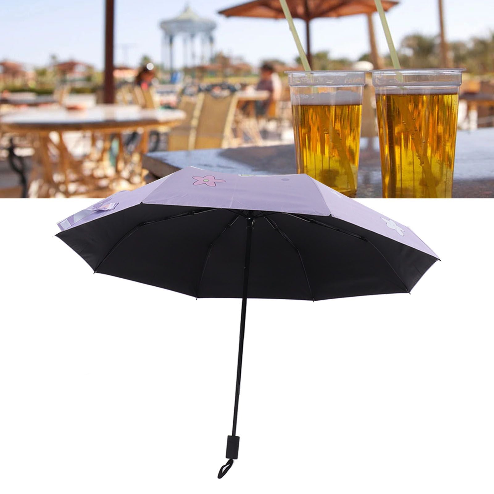 Children Umbrella 3 Fold Reflective Edge Cartoon Portable Kids Sun Rain Umbrella for Boys Girls