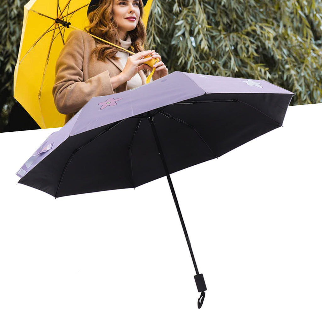 Children Umbrella 3 Fold Reflective Edge Cartoon Portable Kids Sun Rain Umbrella for Boys Girls