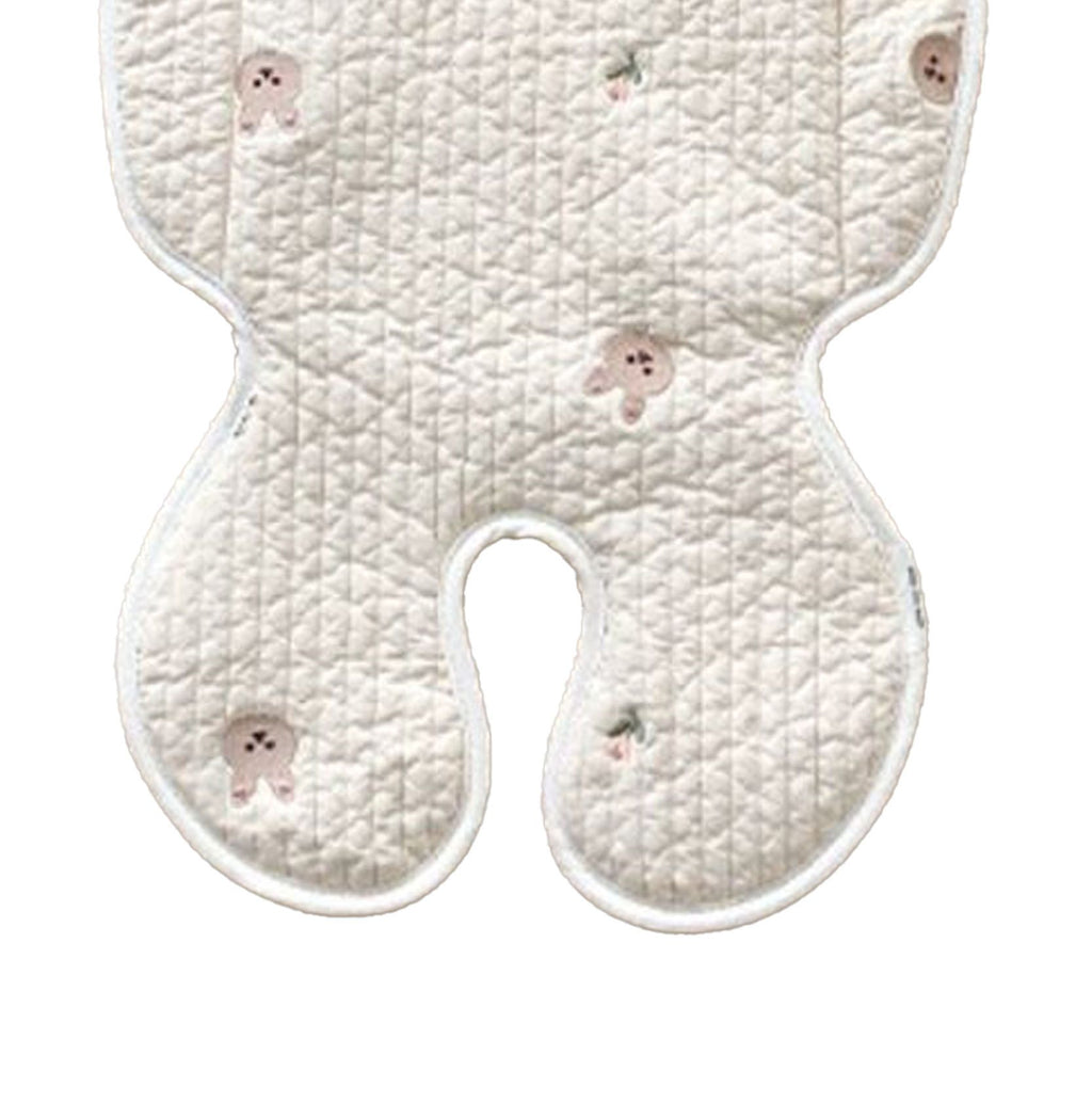 Soft Baby Stroller Seat Cushion Breathable Pure Cotton Infant Car Seat Head Neck Body Support Thin Style Rabbit