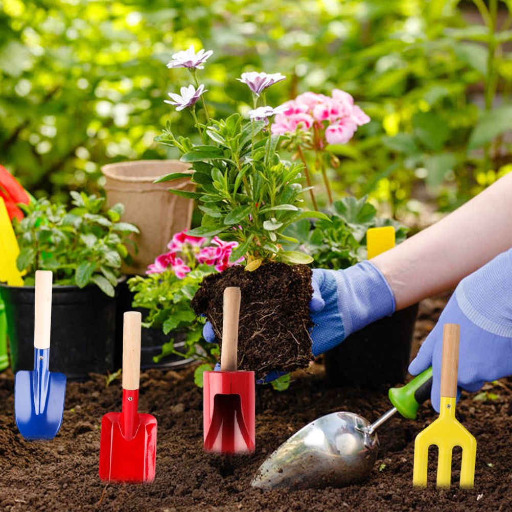 5 Pcs Kid Mini Gardening Tool Set Outdoor Plants DIY Tools Garden Planting Tool Kit for Children