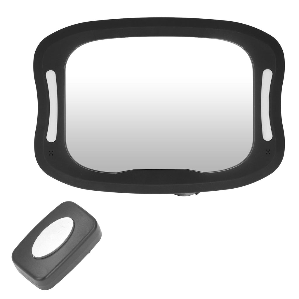 Baby Car Mirror Safely Monitor Infant Child Dynamic with Soft LED Light Wide Angle 360° Adjustable Mirror for Vehicles