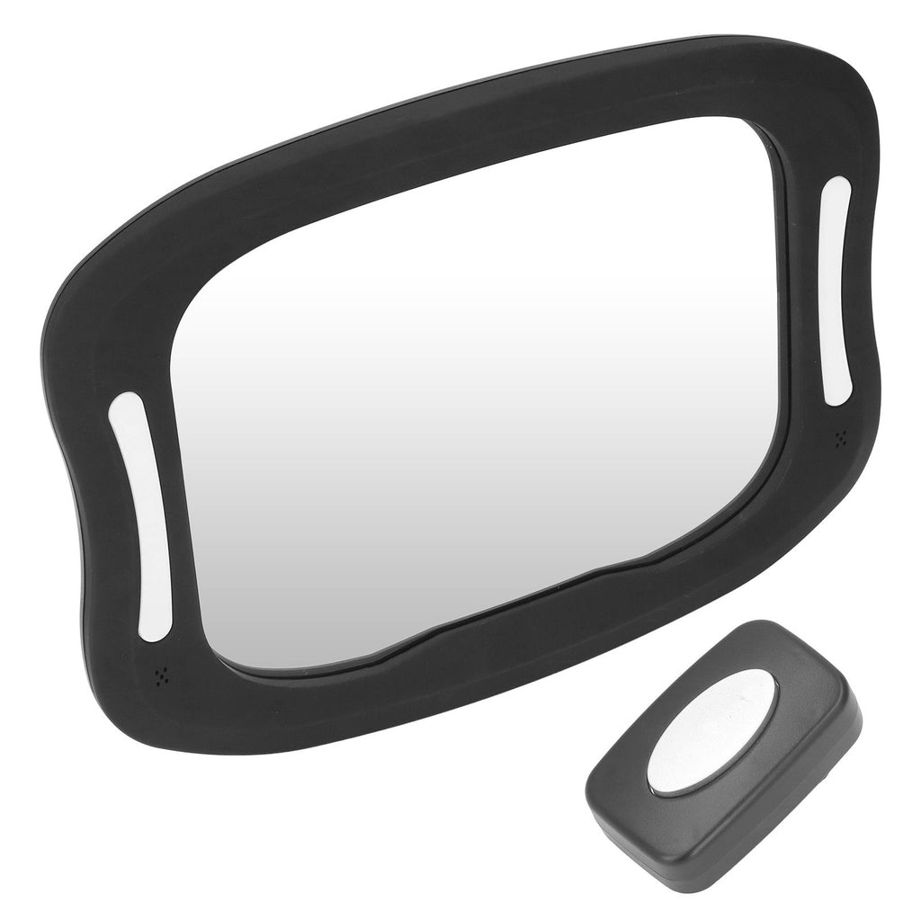 Baby Car Mirror Safely Monitor Infant Child Dynamic with Soft LED Light Wide Angle 360° Adjustable Mirror for Vehicles