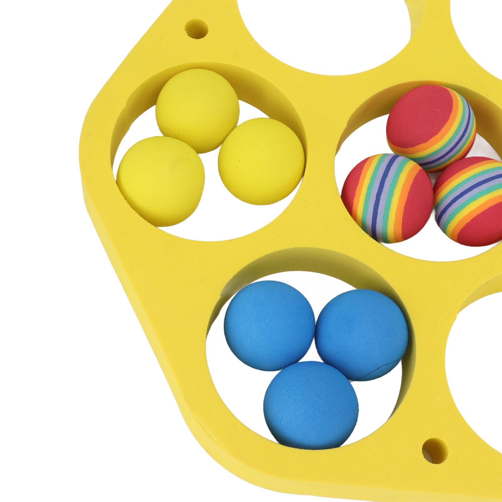 Ring Throw Pool Game Toy EVA Floating Foam with Balls for Kids Adults Water Sports Outdoor Party Hexagonal Circle