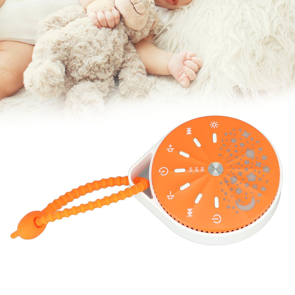 Portable White Noise Sound Machine for Baby 10 Natural Sounds With Volume Control Compact White Noise Machine for Sleep Aid Orange