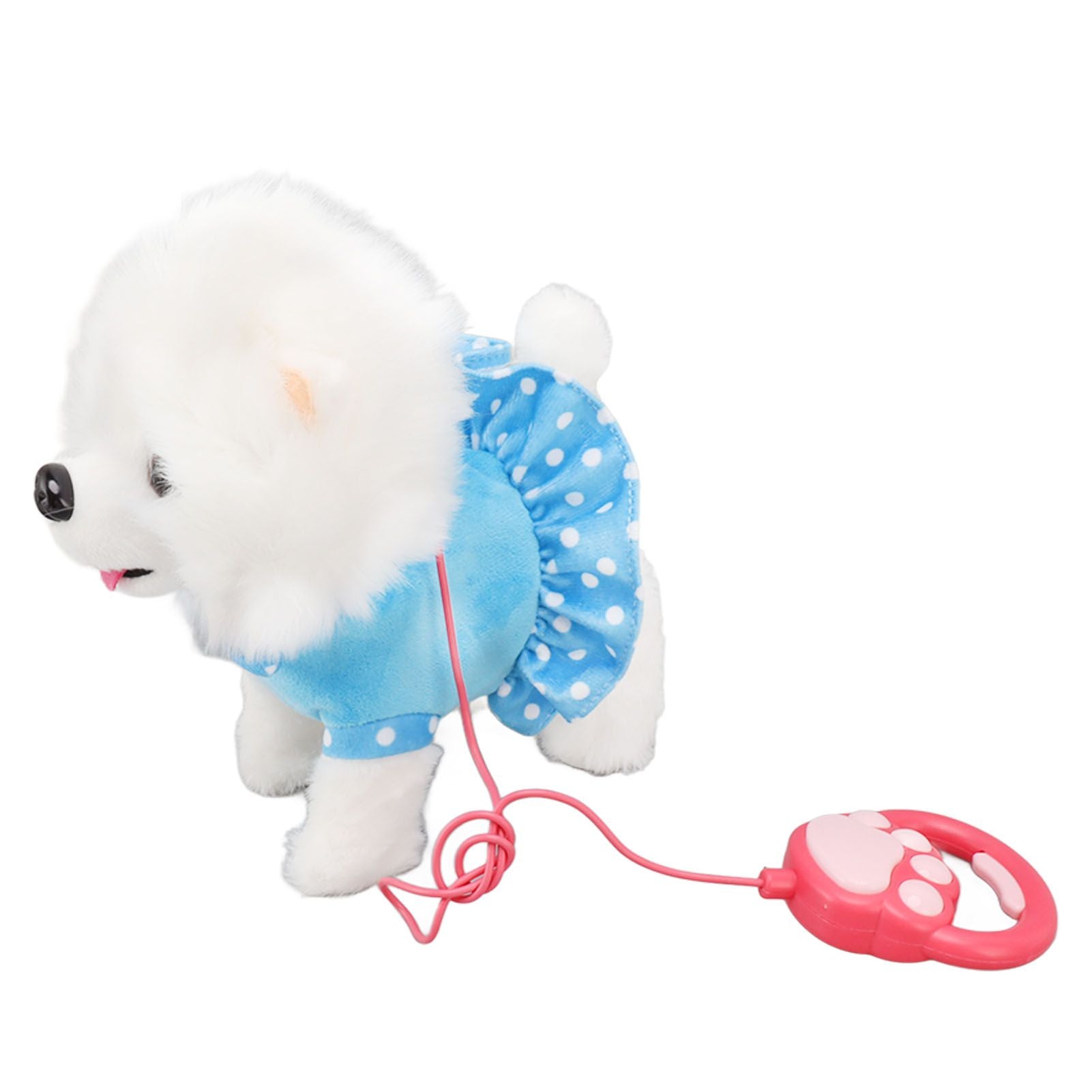 Electronic Plush Dog Interactive Puppy Singing Walking Toy with Remote Control Leash Kids Toddler Birthday Gifts Blue