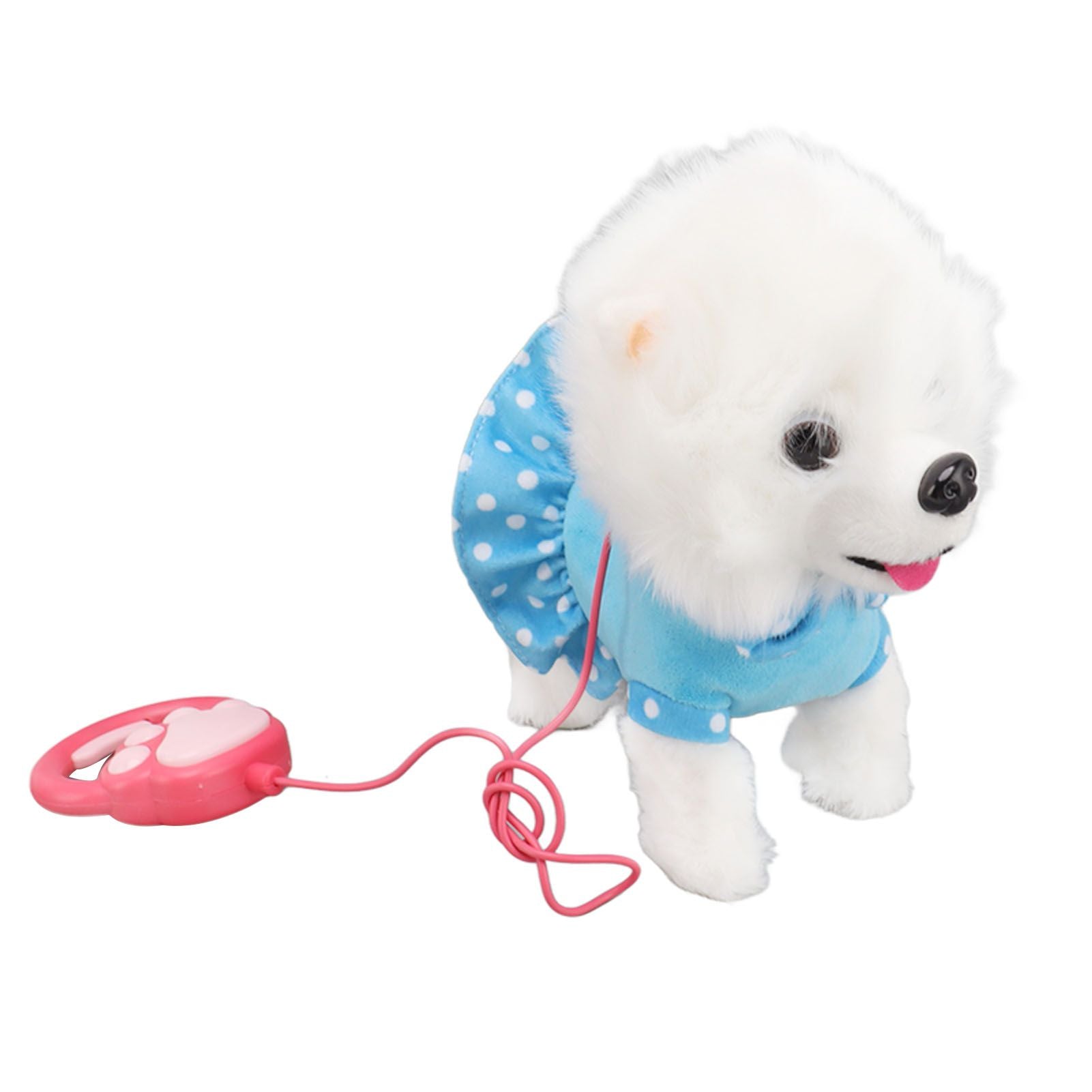Electronic Plush Dog Interactive Puppy Singing Walking Toy with Remote Control Leash Kids Toddler Birthday Gifts Blue