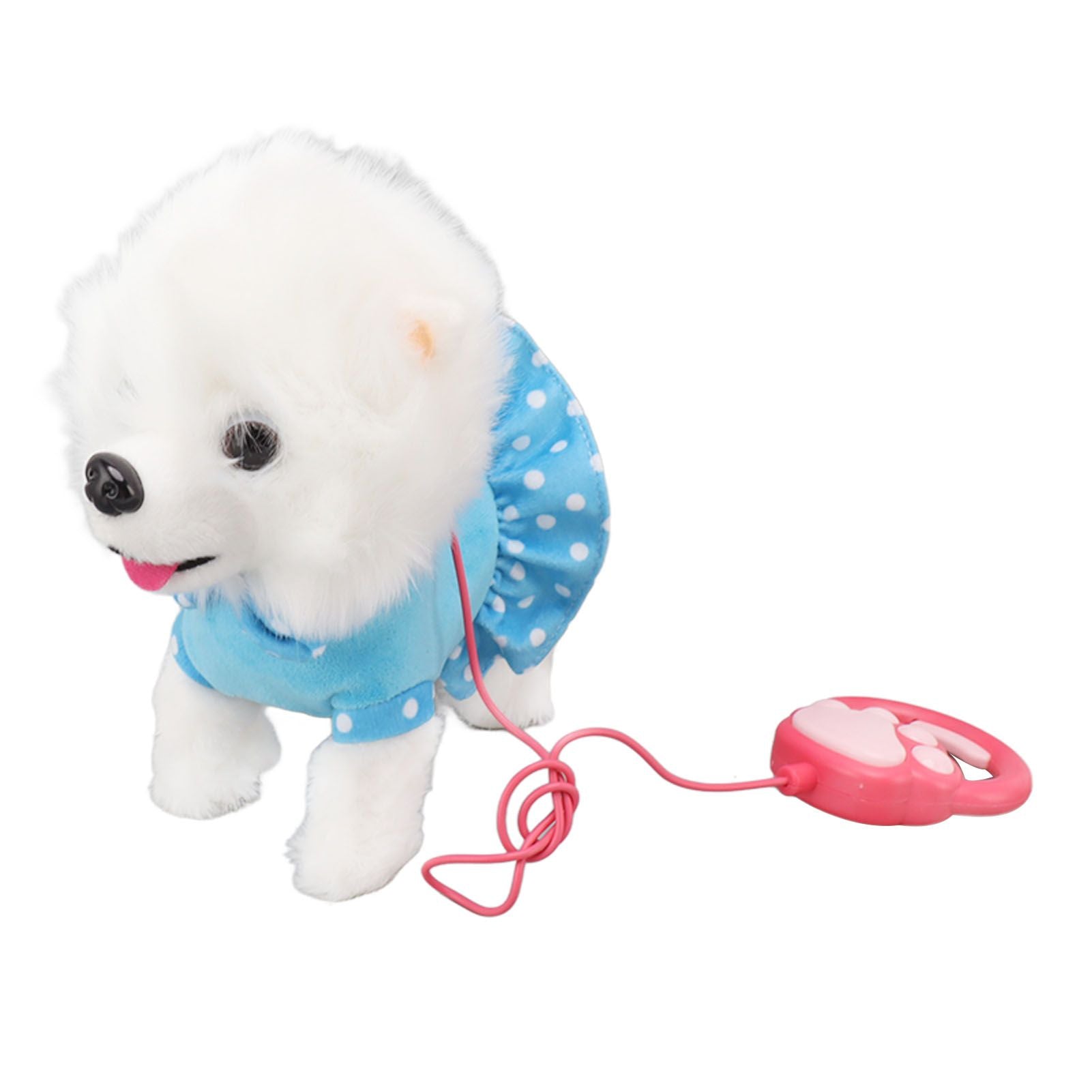 Electronic Plush Dog Interactive Puppy Singing Walking Toy with Remote Control Leash Kids Toddler Birthday Gifts Blue