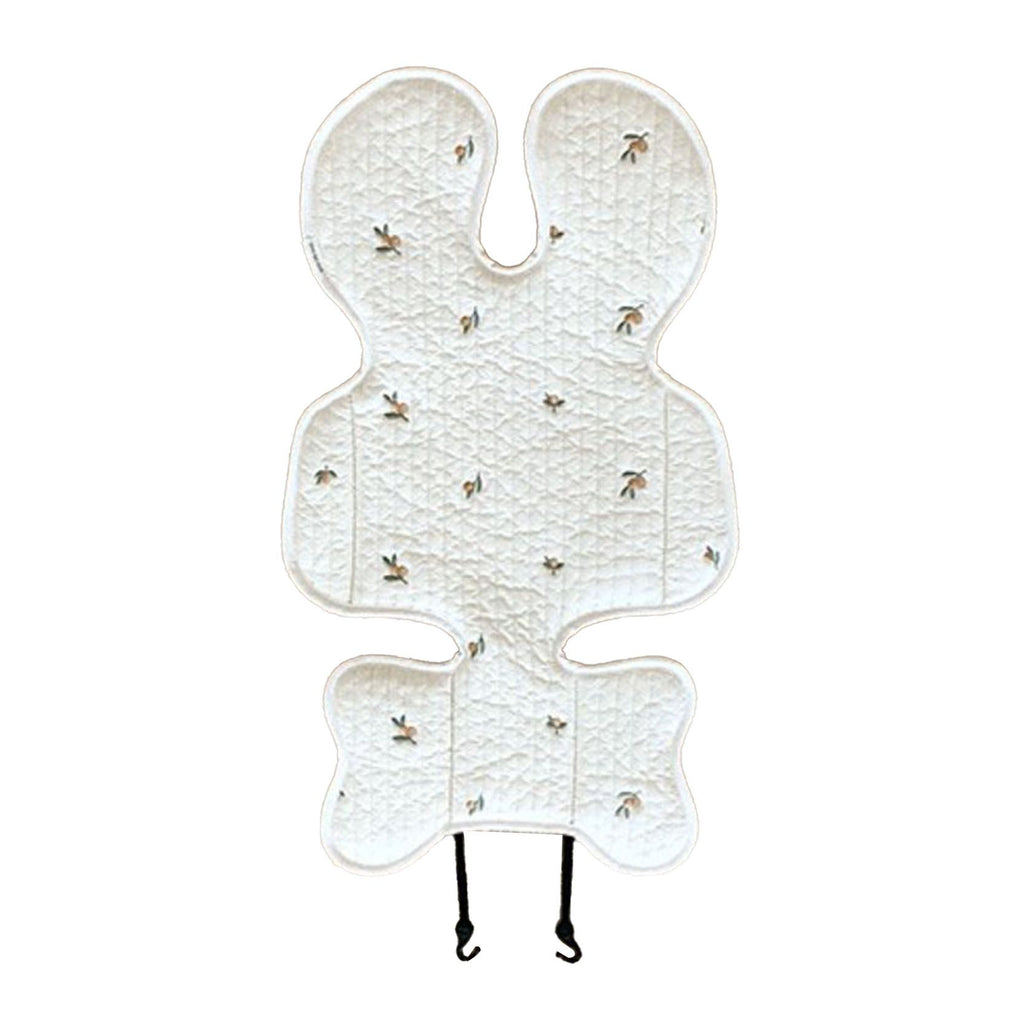 Soft Baby Stroller Seat Cushion Breathable Pure Cotton Infant Car Seat Head Neck Body Support Thin Style Olive