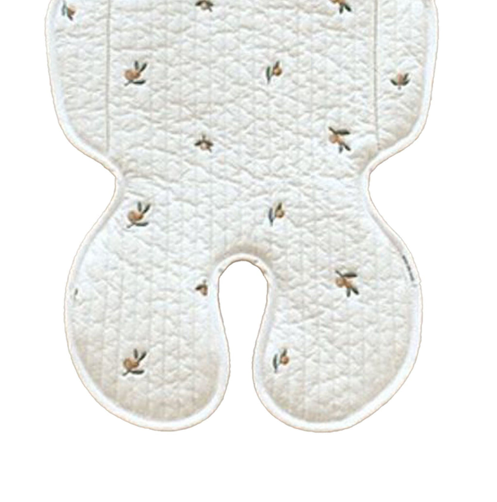 Soft Baby Stroller Seat Cushion Breathable Pure Cotton Infant Car Seat Head Neck Body Support Thin Style Olive