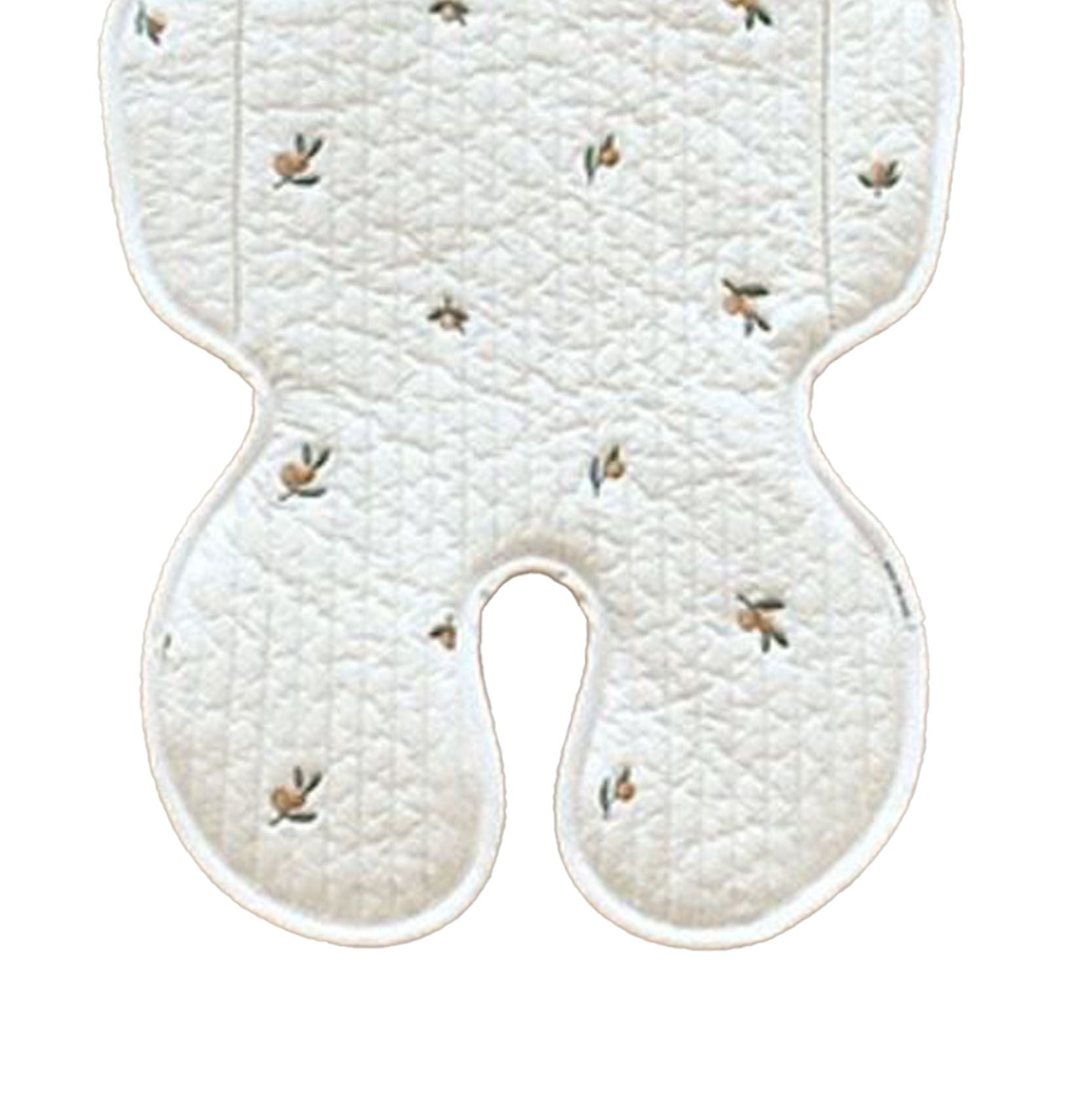 Soft Baby Stroller Seat Cushion Breathable Pure Cotton Infant Car Seat Head Neck Body Support Thin Style Olive