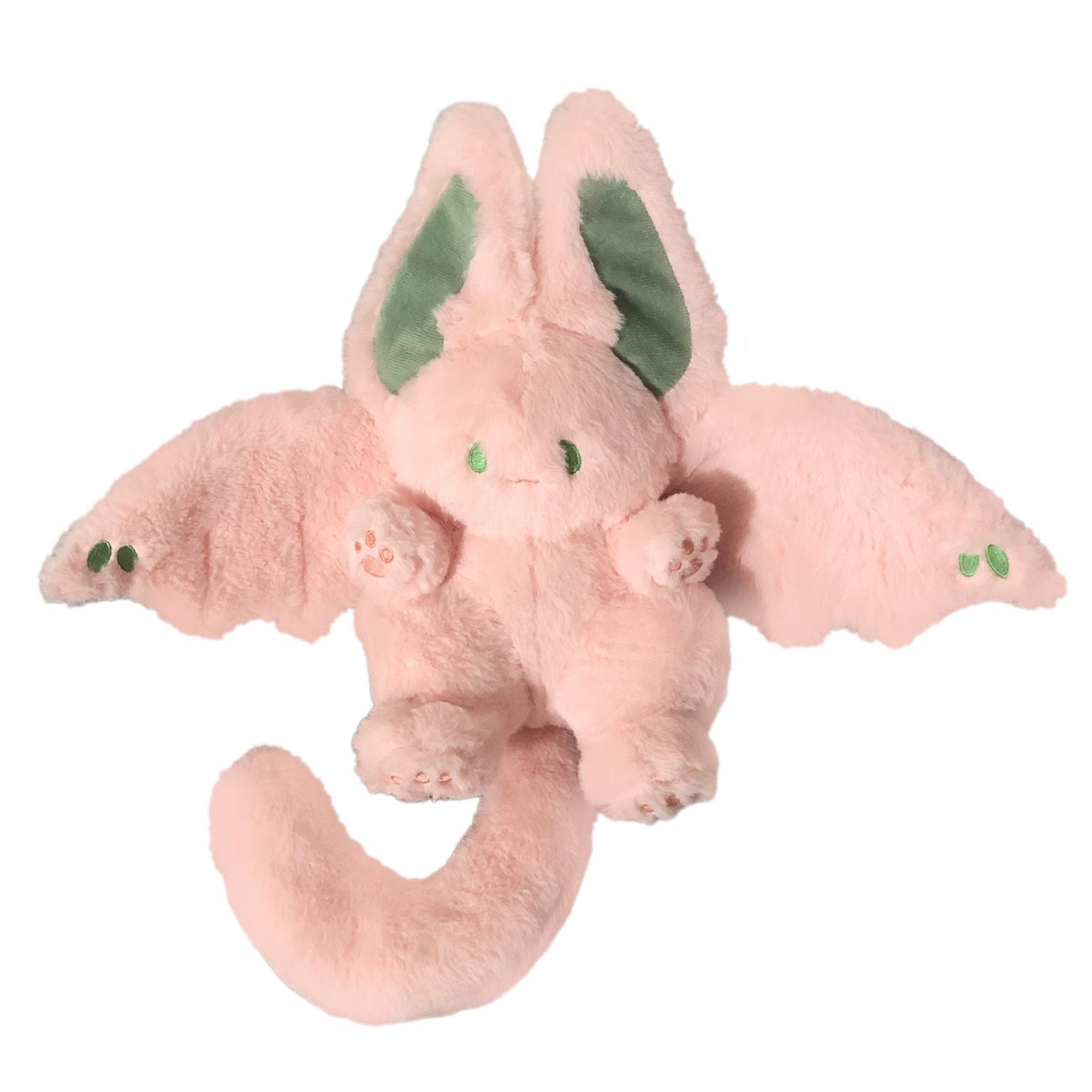 Plush Rabbit Doll Soft Cute PP Cotton Filling Wing Long Tail Design Stuffed Bunny Toy for Children Adults Pink