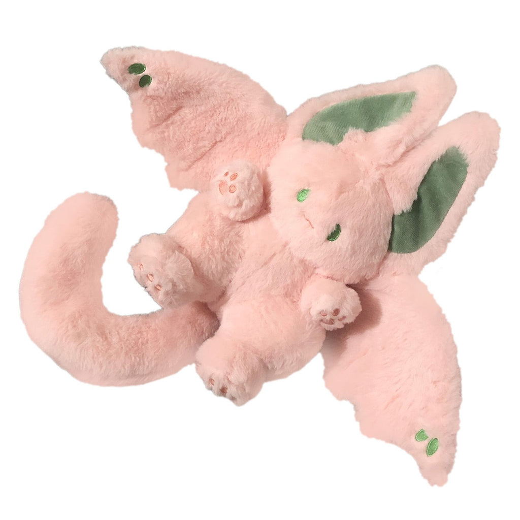 Plush Rabbit Doll Soft Cute PP Cotton Filling Wing Long Tail Design Stuffed Bunny Toy for Children Adults Pink