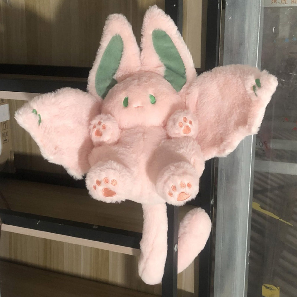 Plush Rabbit Doll Soft Cute PP Cotton Filling Wing Long Tail Design Stuffed Bunny Toy for Children Adults Pink