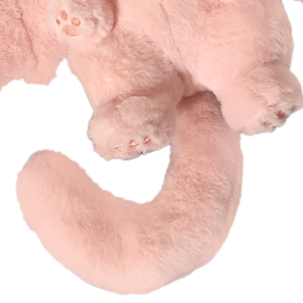 Plush Rabbit Doll Soft Cute PP Cotton Filling Wing Long Tail Design Stuffed Bunny Toy for Children Adults Pink