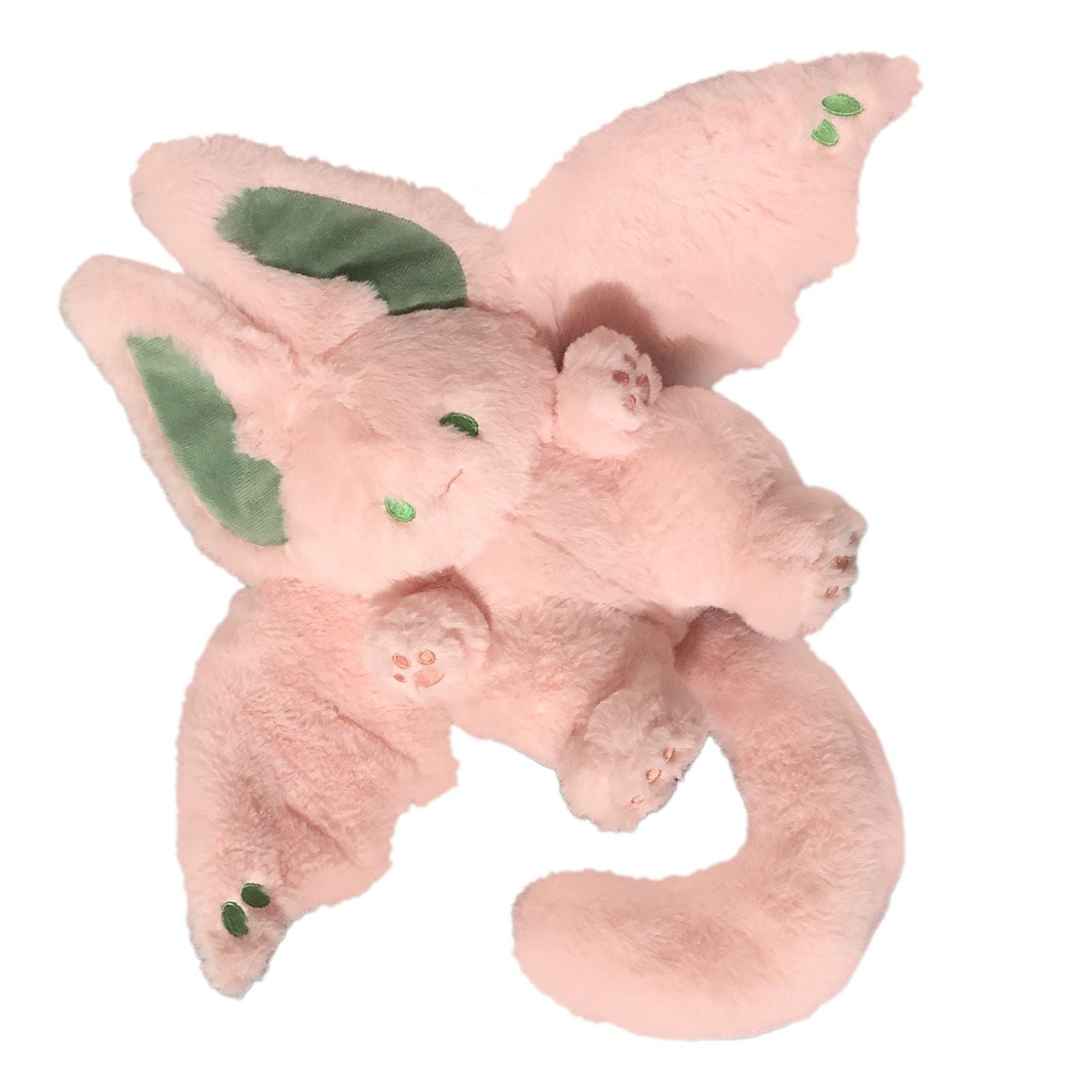 Plush Rabbit Doll Soft Cute PP Cotton Filling Wing Long Tail Design Stuffed Bunny Toy for Children Adults Pink