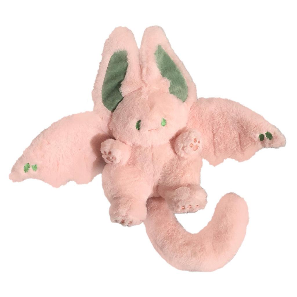 Plush Rabbit Doll Soft Cute PP Cotton Filling Wing Long Tail Design Stuffed Bunny Toy for Children Adults Pink