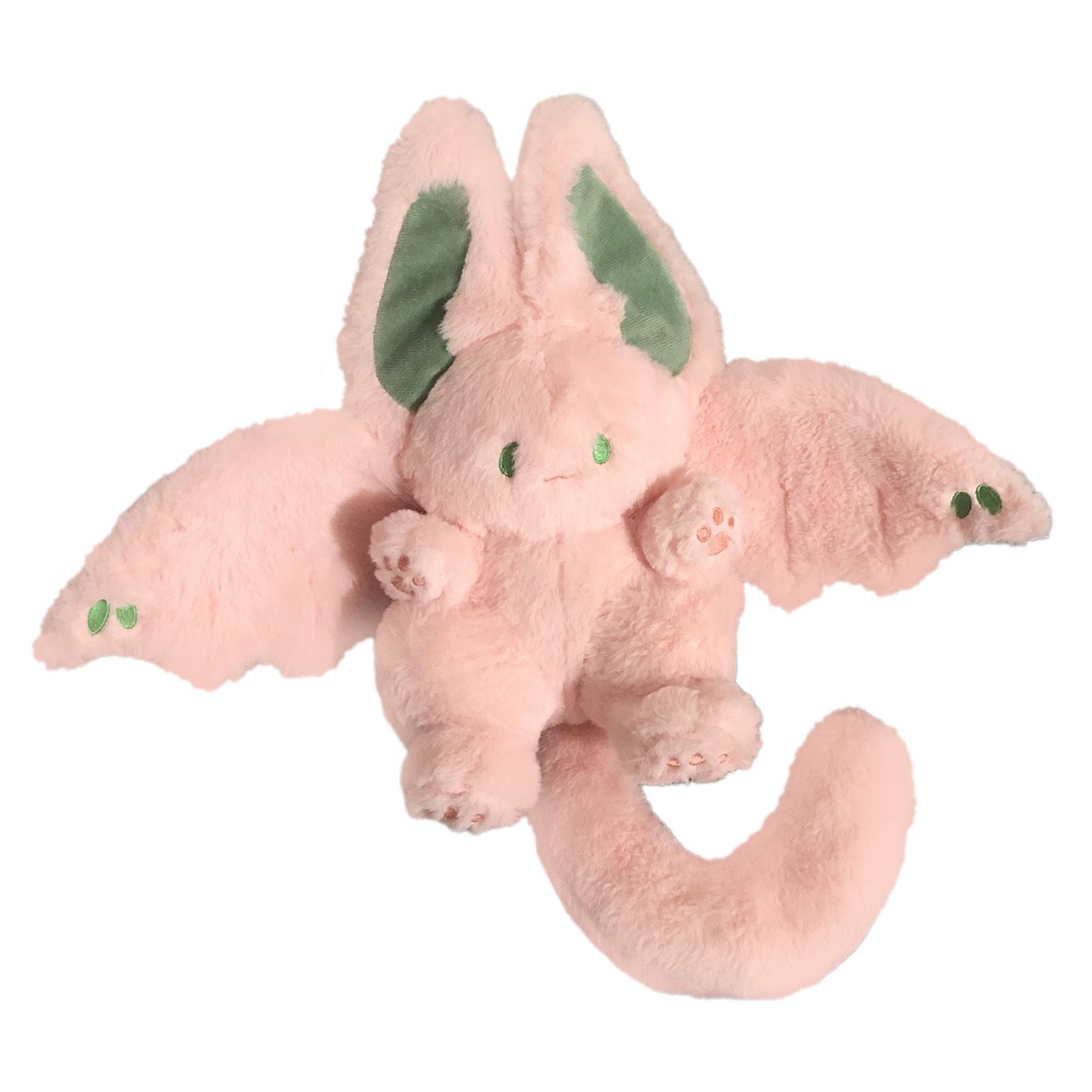 Plush Rabbit Doll Soft Cute PP Cotton Filling Wing Long Tail Design Stuffed Bunny Toy for Children Adults Pink