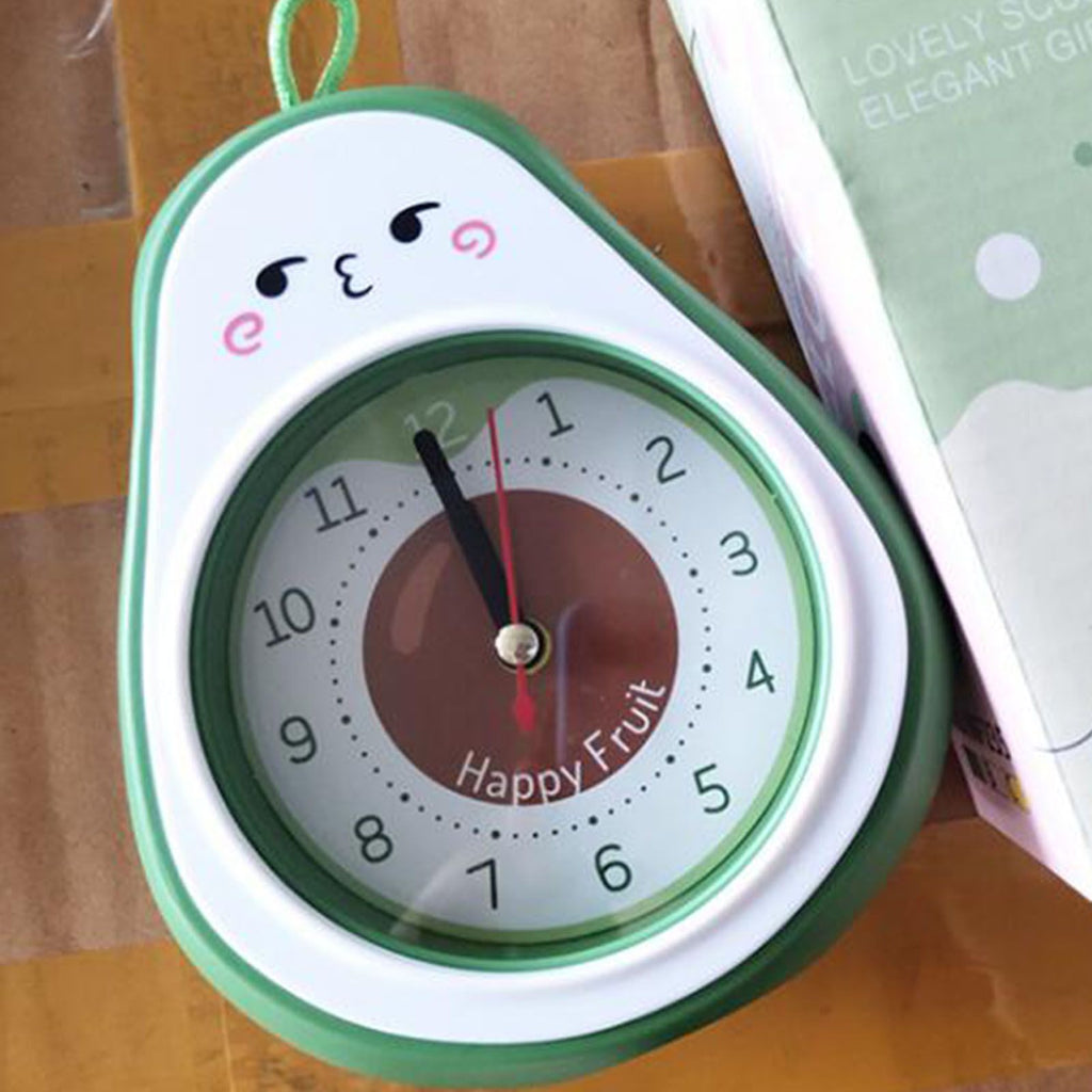 Cartoon Fruit Alarm Clock Kids Alarm Clock Decorative Ornaments Children Gift Student Gift Avocado