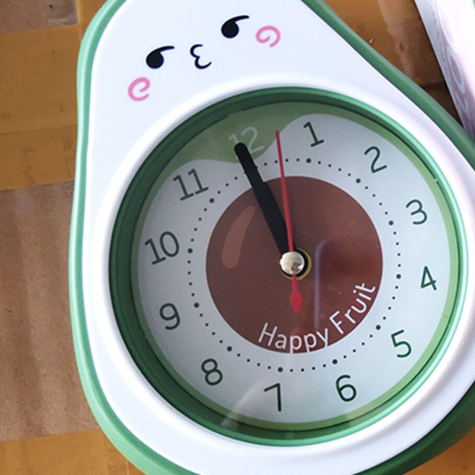 Cartoon Fruit Alarm Clock Kids Alarm Clock Decorative Ornaments Children Gift Student Gift Avocado
