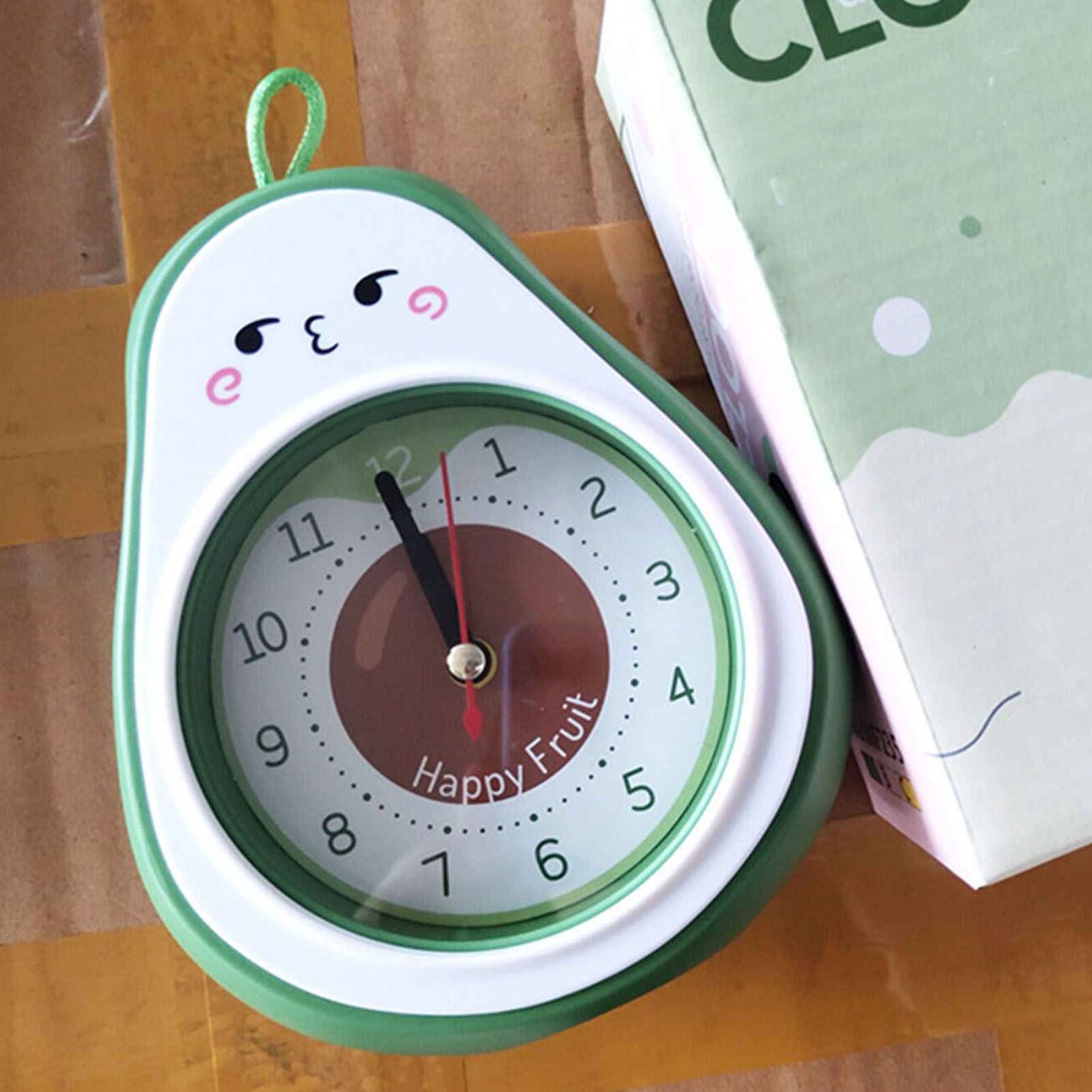 Cartoon Fruit Alarm Clock Kids Alarm Clock Decorative Ornaments Children Gift Student Gift Avocado