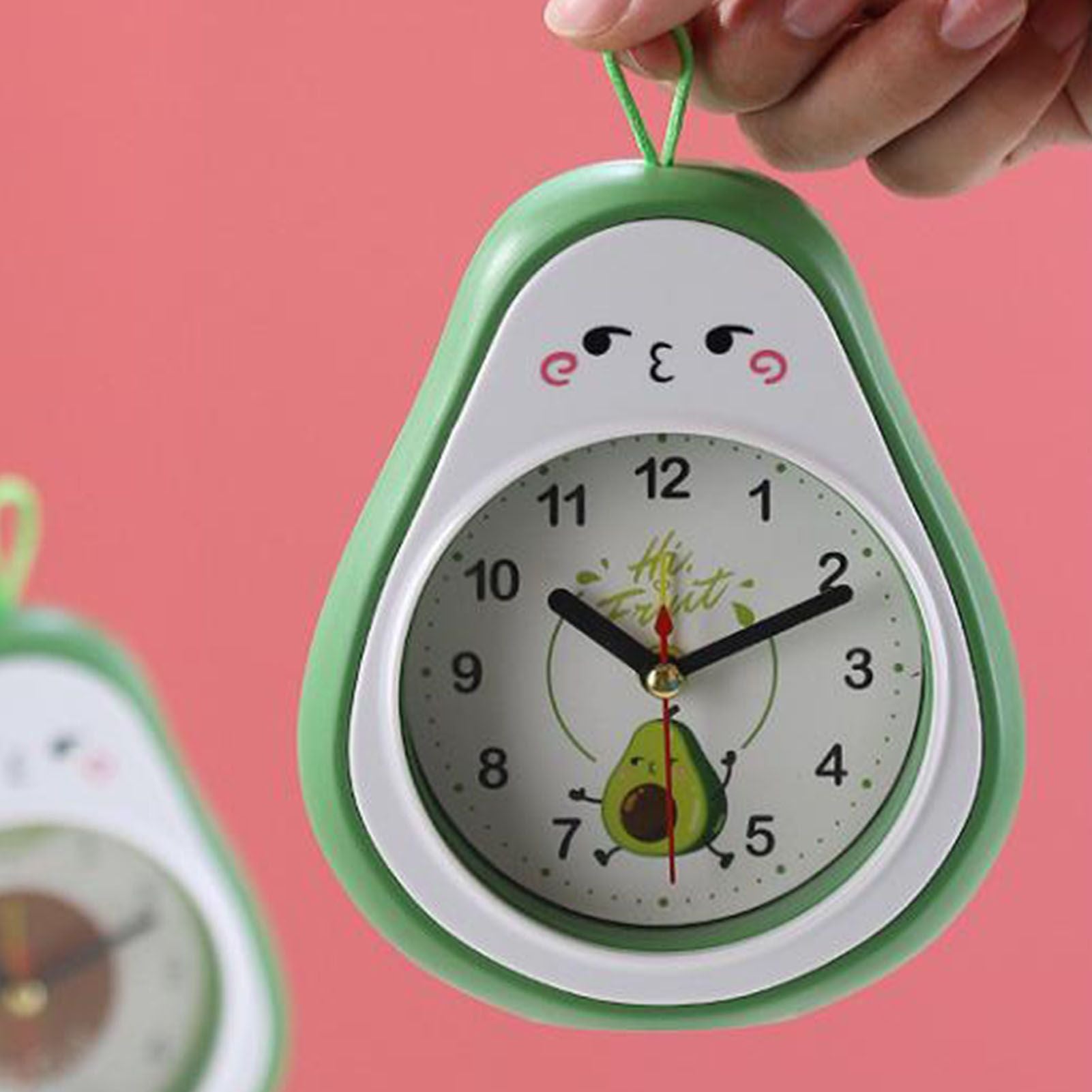 Cartoon Fruit Alarm Clock Kids Alarm Clock Decorative Ornaments Children Gift Student Gift Avocado