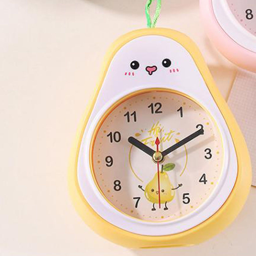 Cartoon Fruit Alarm Clock Kids Alarm Clock Decorative Ornaments Children Gift Student Gift Crystal Pea