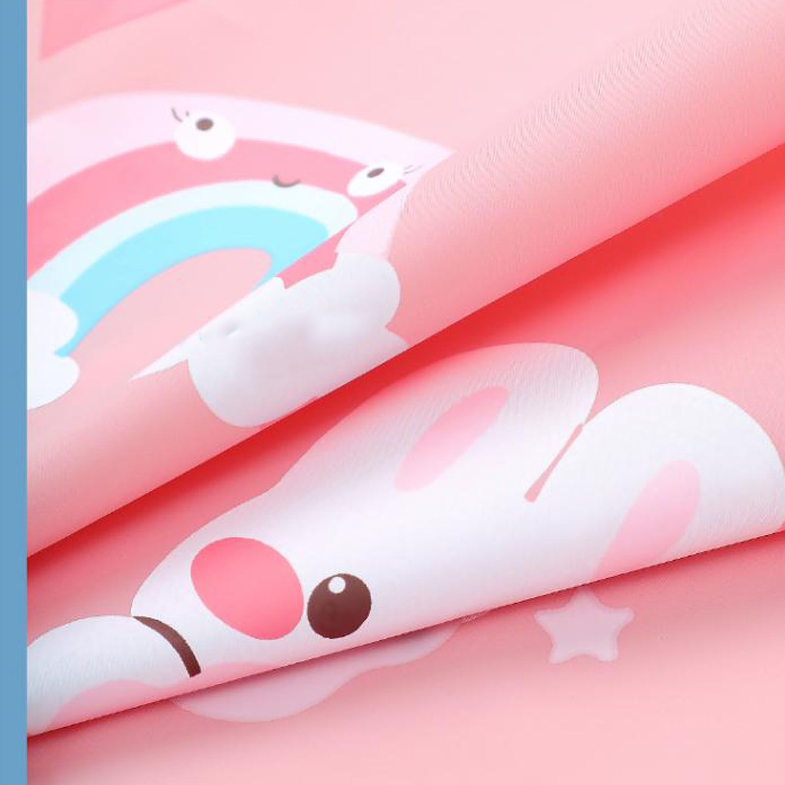 Kids Raincoat Waterproof Cute Pattern Lightweight Portable Children Hooded Rainwear for Girl Boy Pink M