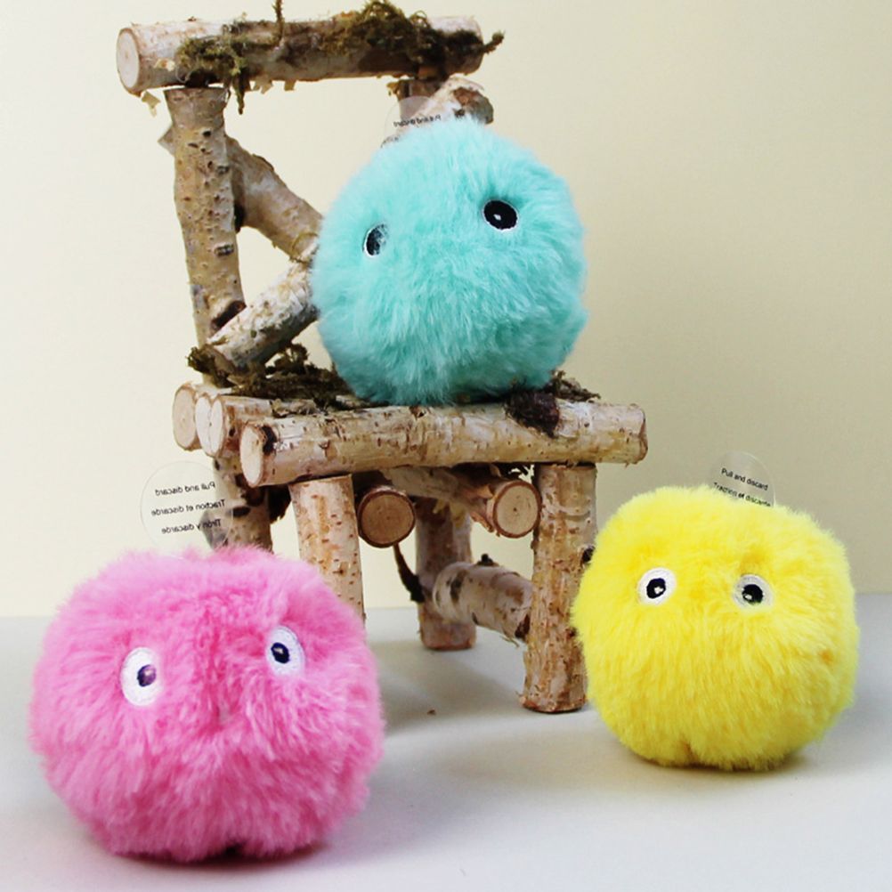 Plush Catnip Ball Cat Toy Lifelike Animal Chirping Sounds Interactive Cat Toys Soft Fluffy Plush Cat Ball Toys