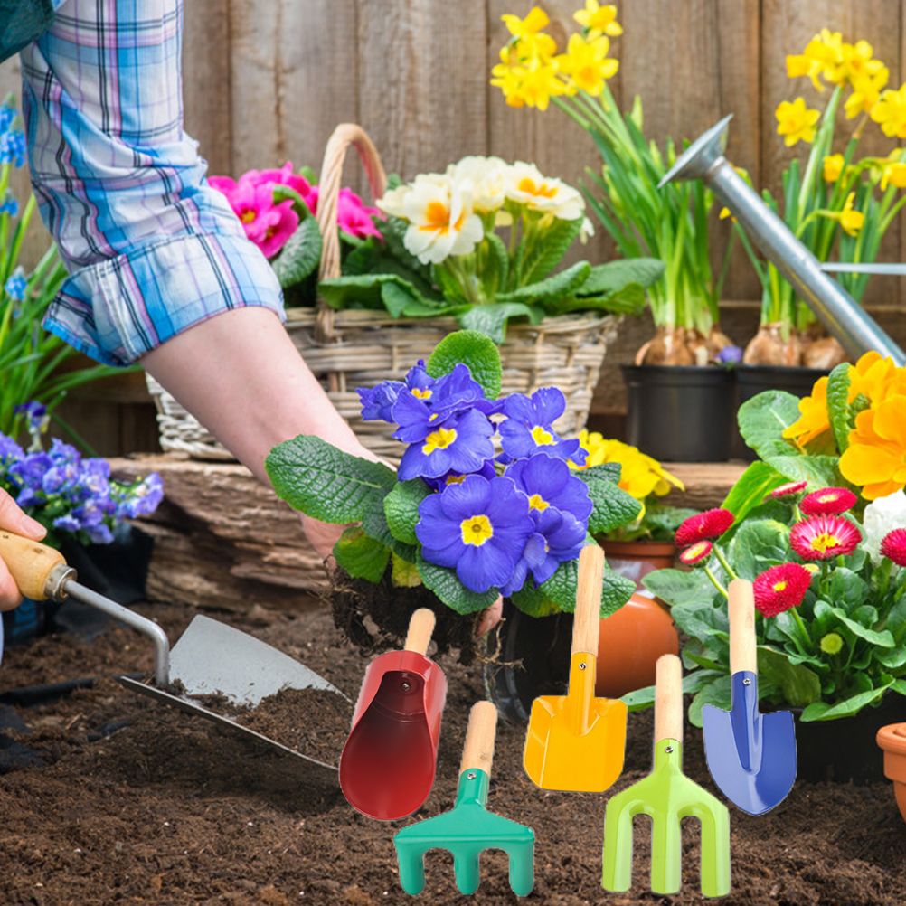 5Pcs Kids Mini Gardening Tool Set Children Garden Planting Hand Kit Garden Digging Sand Tools Toys