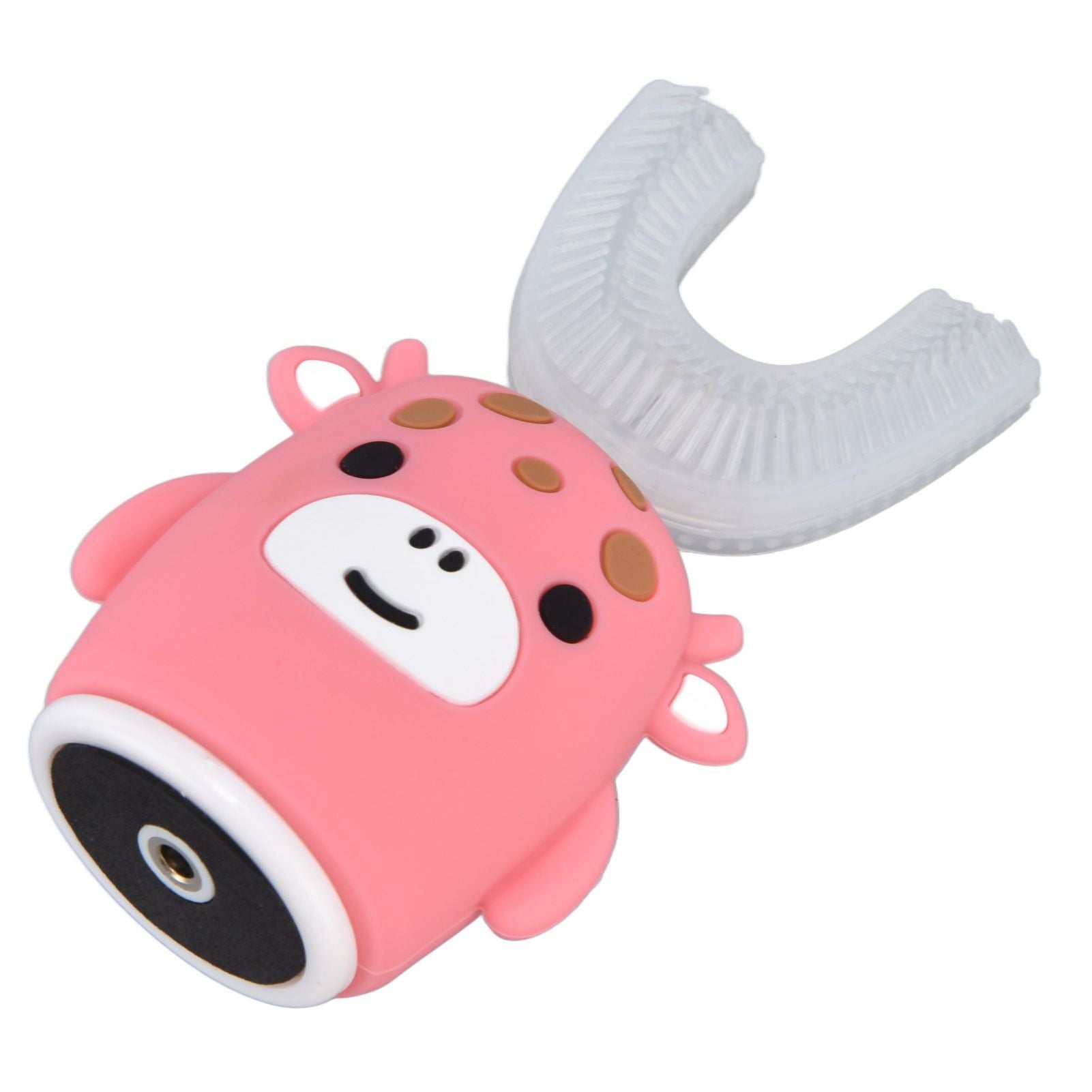 Kids U Shaped Toothbrush Pink Cartoon Electric 360° Tooth Rush Whole Mouth Teeth Cleaning MachineSmall