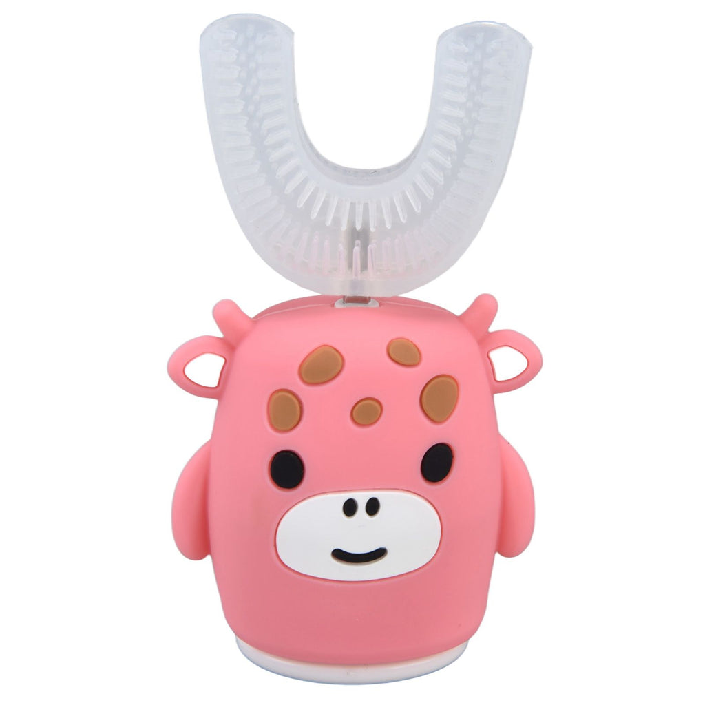 Kids U Shaped Toothbrush Pink Cartoon Electric 360° Tooth Rush Whole Mouth Teeth Cleaning MachineSmall
