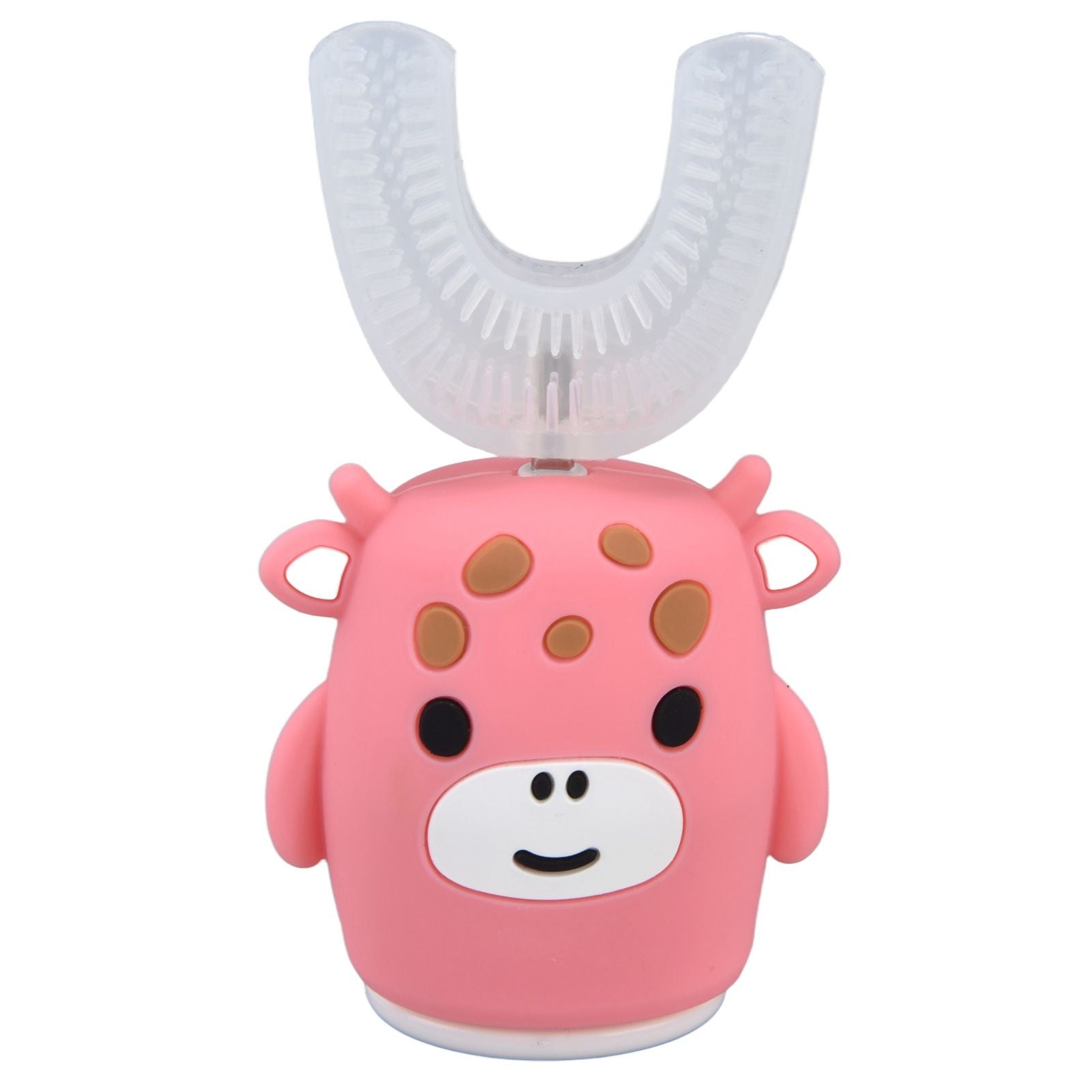 Kids U Shaped Toothbrush Pink Cartoon Electric 360° Tooth Rush Whole Mouth Teeth Cleaning MachineSmall