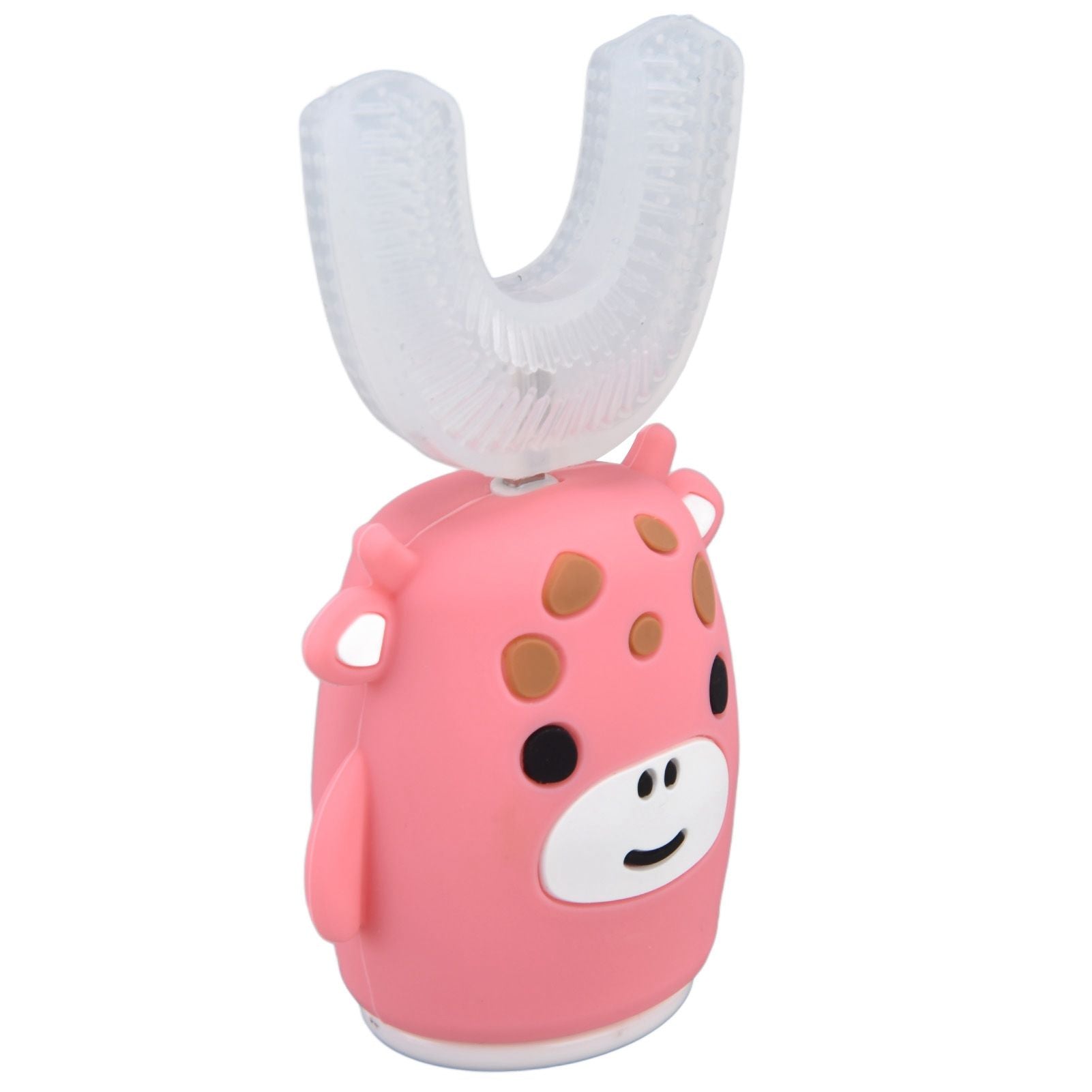 Kids U Shaped Toothbrush Pink Cartoon Electric 360° Tooth Rush Whole Mouth Teeth Cleaning MachineLarge