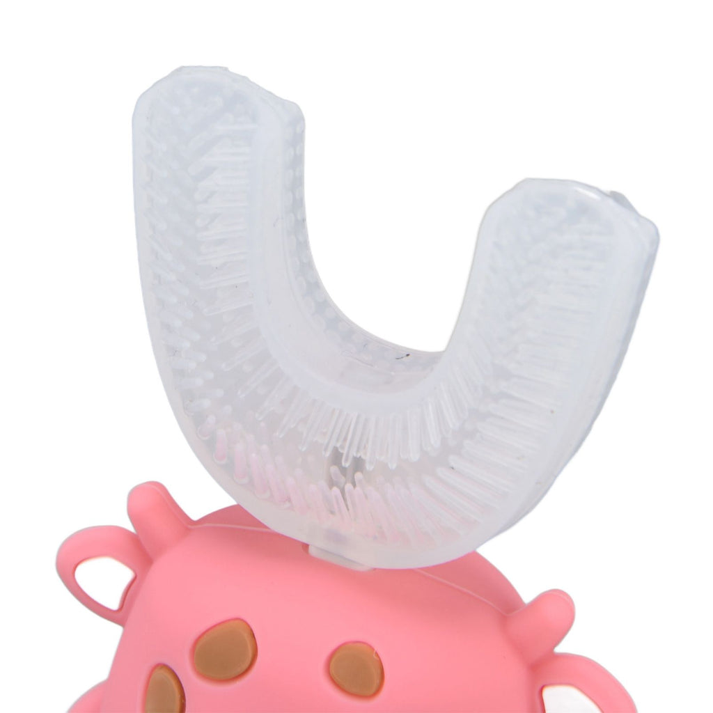 Kids U Shaped Toothbrush Pink Cartoon Electric 360° Tooth Rush Whole Mouth Teeth Cleaning MachineLarge