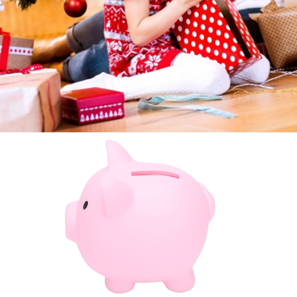 Piggy Bank Rugged Durable Vinyl Cartoon Animal Pig Coin Cash Piggy Bank Boy Girl GiftPink