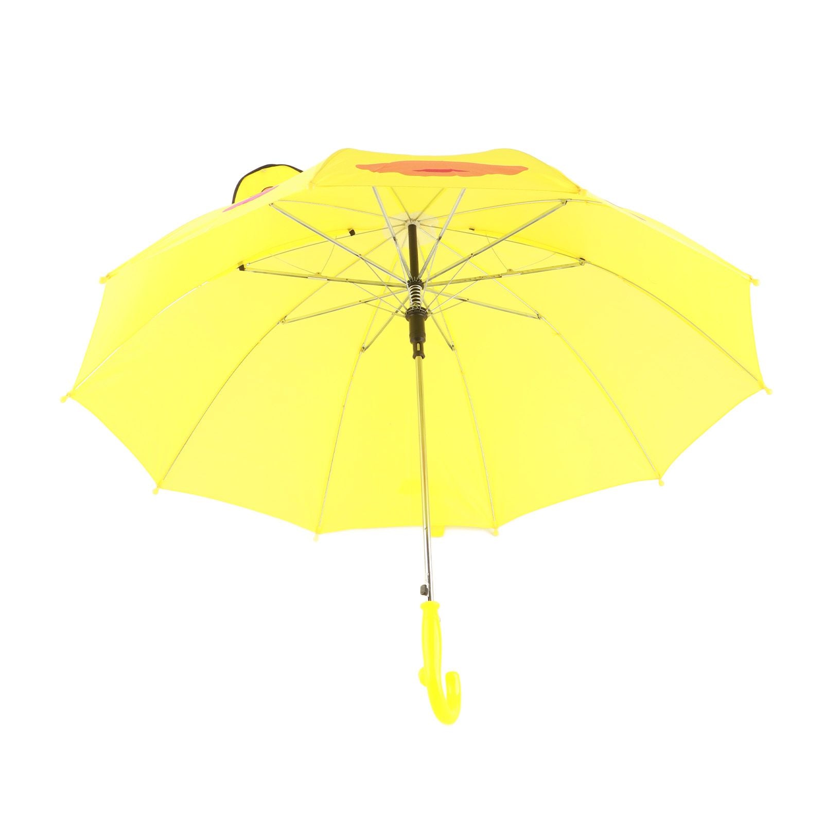Kid Umbrella Lovely Cartoon Animal Easy Operation Light Weight Girls Umbrella for Raining Clear DayYellow