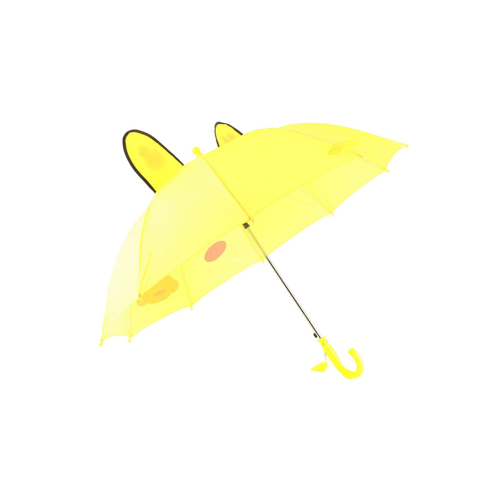 Kid Umbrella Lovely Cartoon Animal Easy Operation Light Weight Girls Umbrella for Raining Clear DayYellow