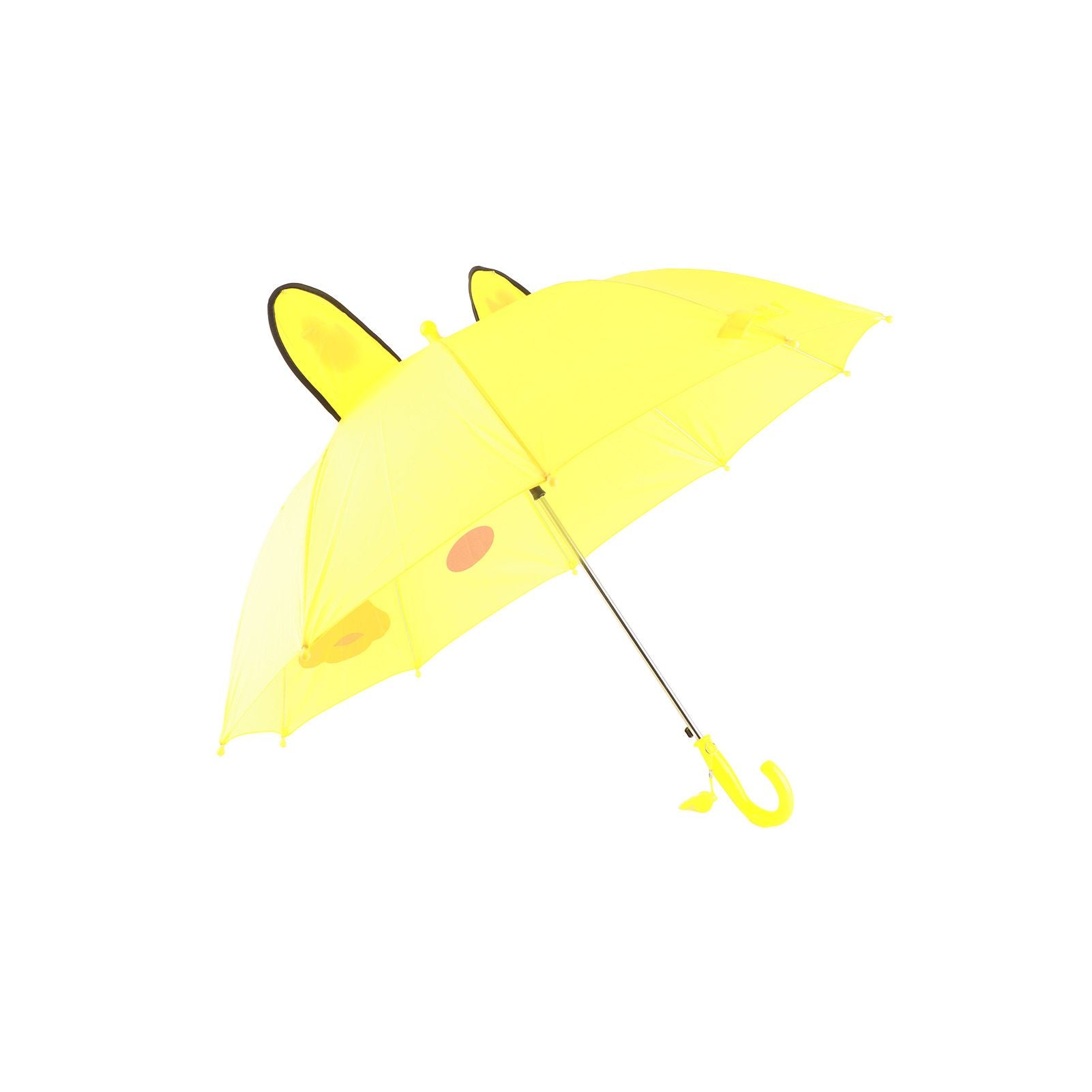 Kid Umbrella Lovely Cartoon Animal Easy Operation Light Weight Girls Umbrella for Raining Clear DayYellow