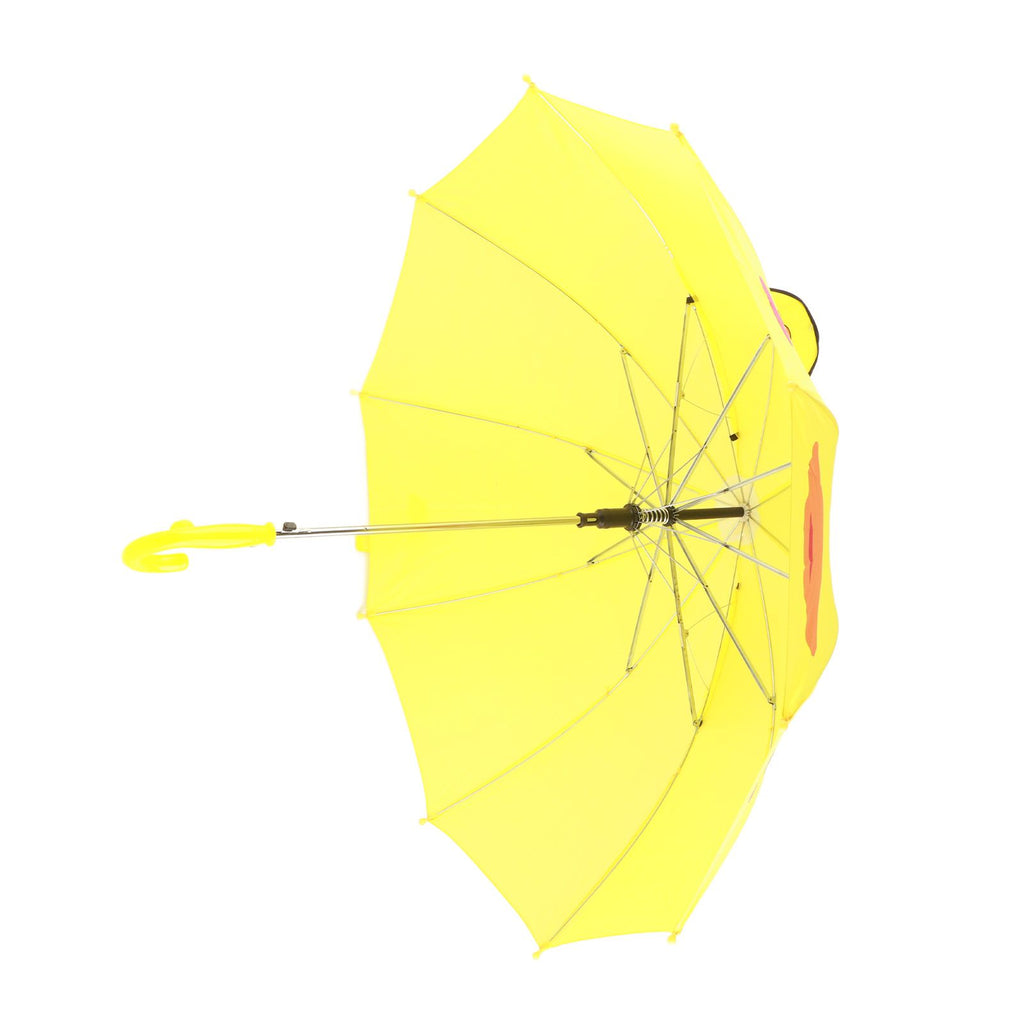 Kid Umbrella Lovely Cartoon Animal Easy Operation Light Weight Girls Umbrella for Raining Clear DayYellow