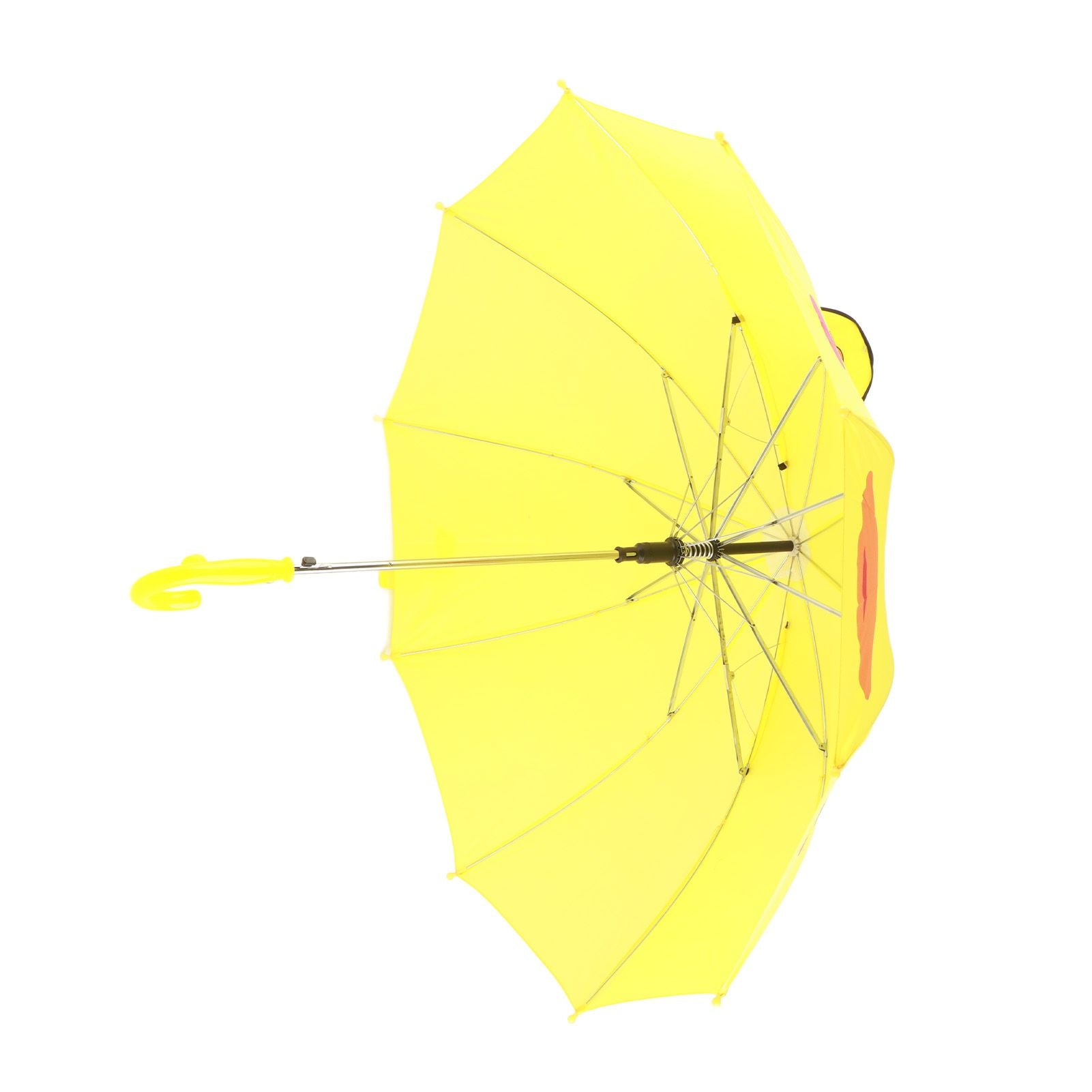 Kid Umbrella Lovely Cartoon Animal Easy Operation Light Weight Girls Umbrella for Raining Clear DayYellow