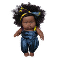 8 inch Black Dolls African Girl Dolls Lifelike Baby Play Doll for Kids Birthday Gift