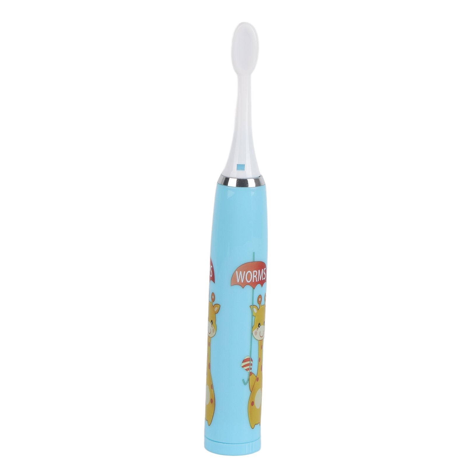 Children Electric Toothbrush Cartoon Fully Automatic Sonic Toothbrush with 3 Brush Heads for Kids Children Deer Blue
