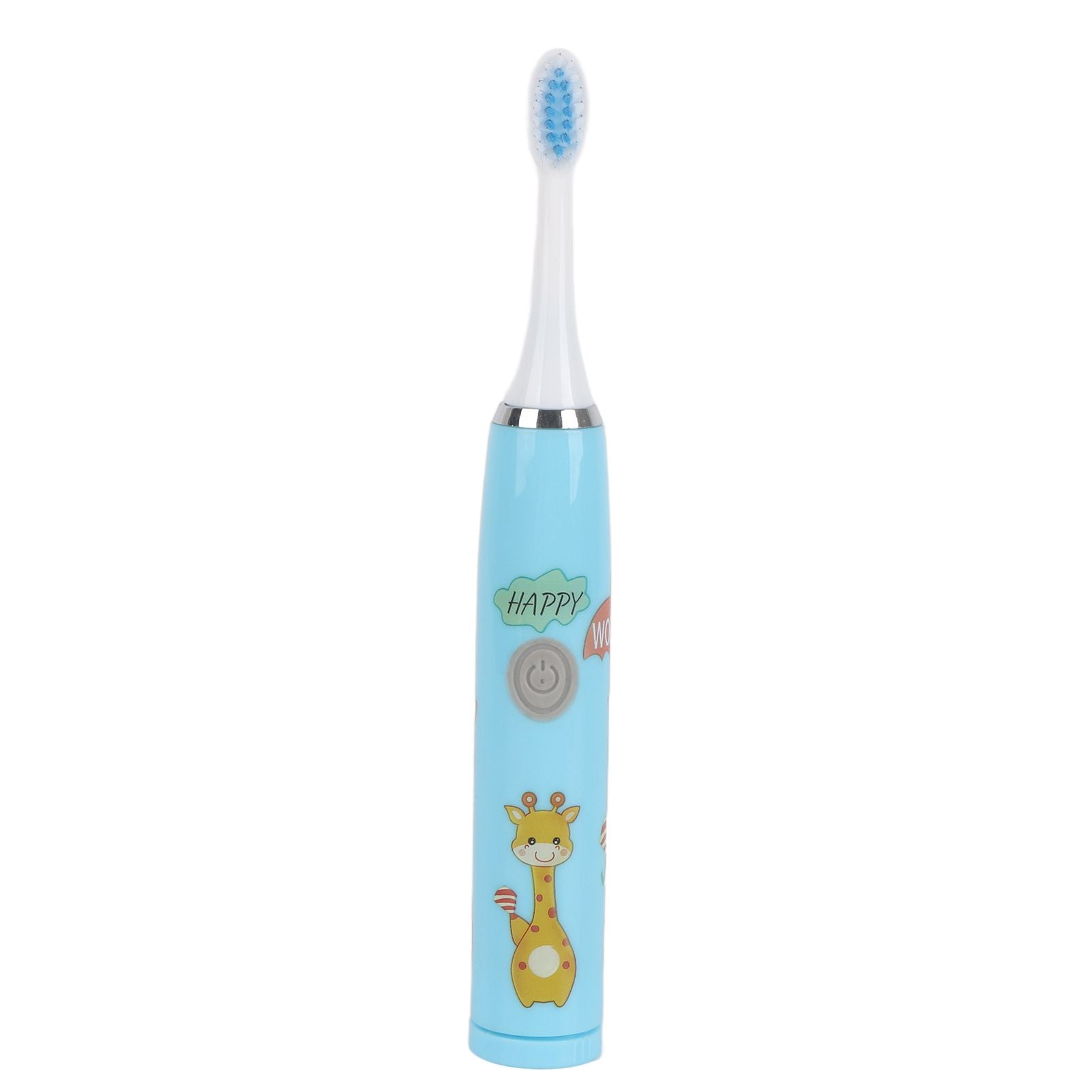 Children Electric Toothbrush Cartoon Fully Automatic Sonic Toothbrush with 3 Brush Heads for Kids Children Deer Blue