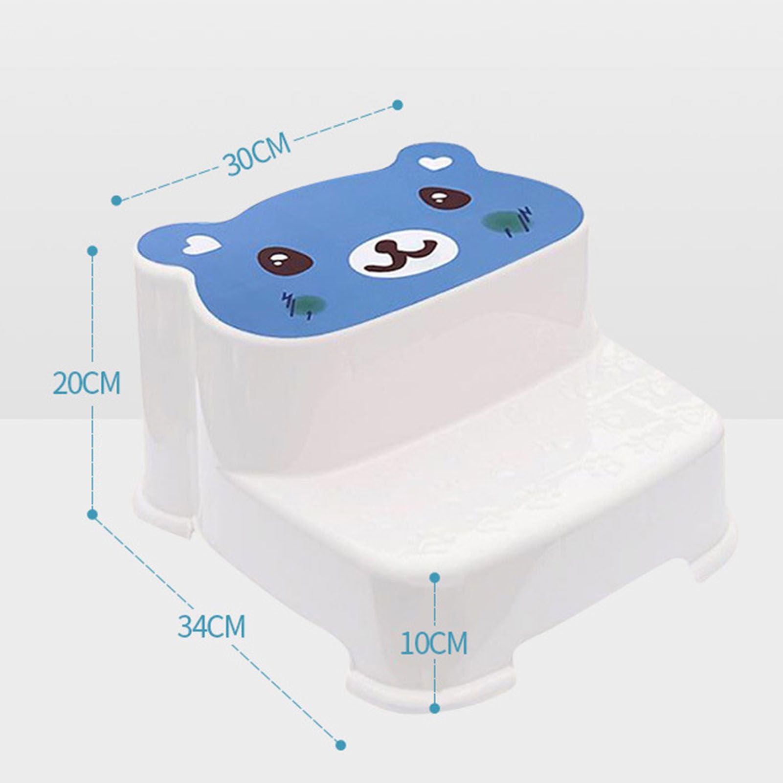 Baby 2 Step Stool High Strength Large Load Bearing Double Slip Proof Toddler Double Up Step Stool for Bathroom Kitchen Ocean Blue