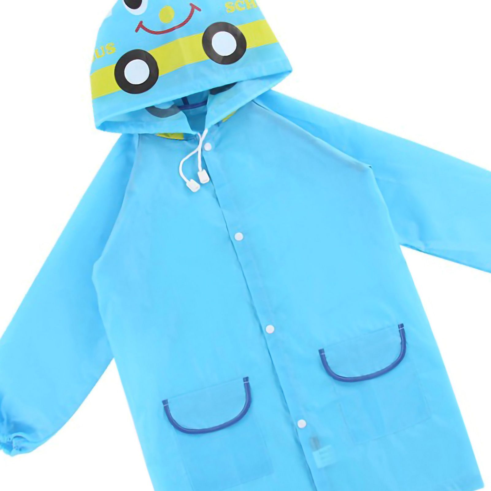 Animal Modeling Children's Raincoat Colorful Cartoon Environmentally Friendly Student Rain Gear Blue