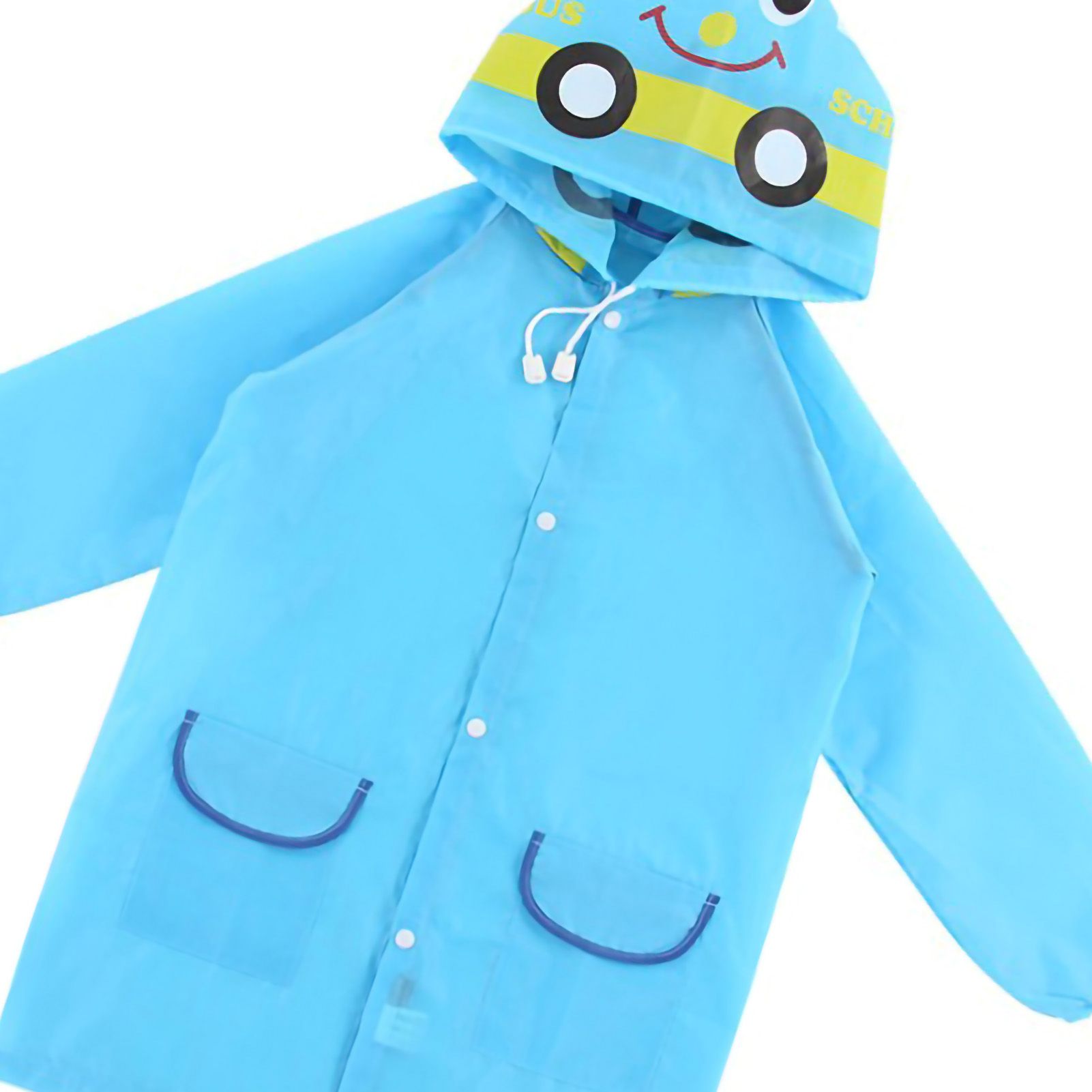 Animal Modeling Children's Raincoat Colorful Cartoon Environmentally Friendly Student Rain Gear Blue